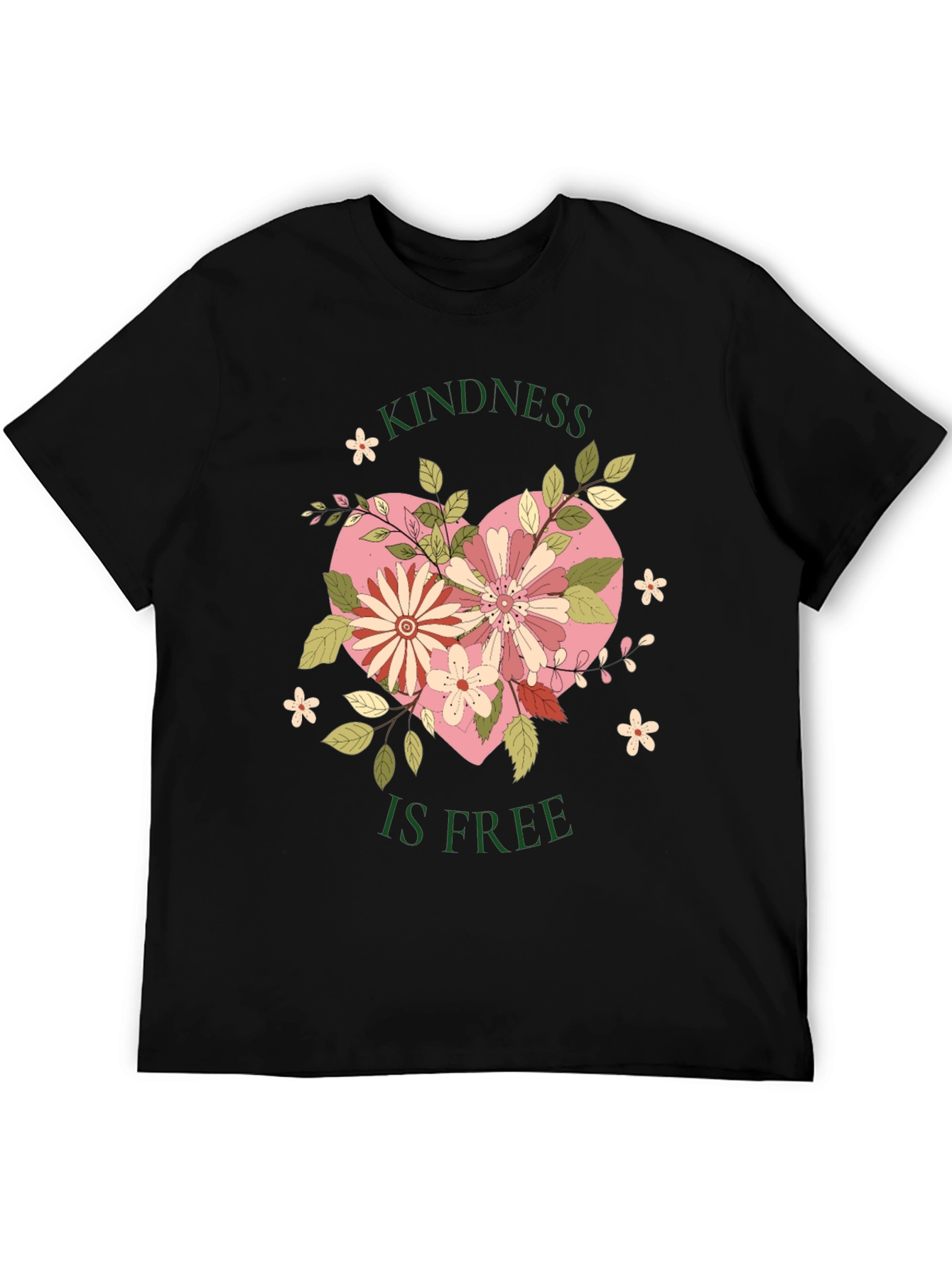 Kindness is Free Floral Heart Tee
