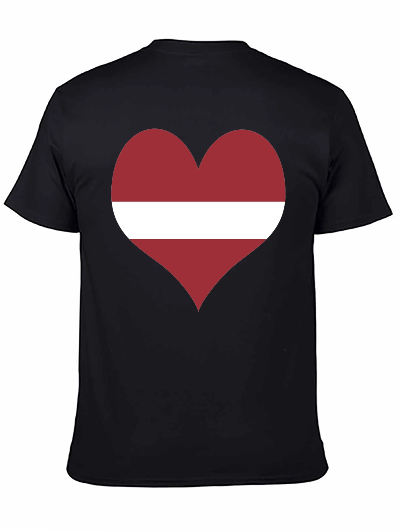 Latvia Flag Heart T-Shirt - Show Your Love!