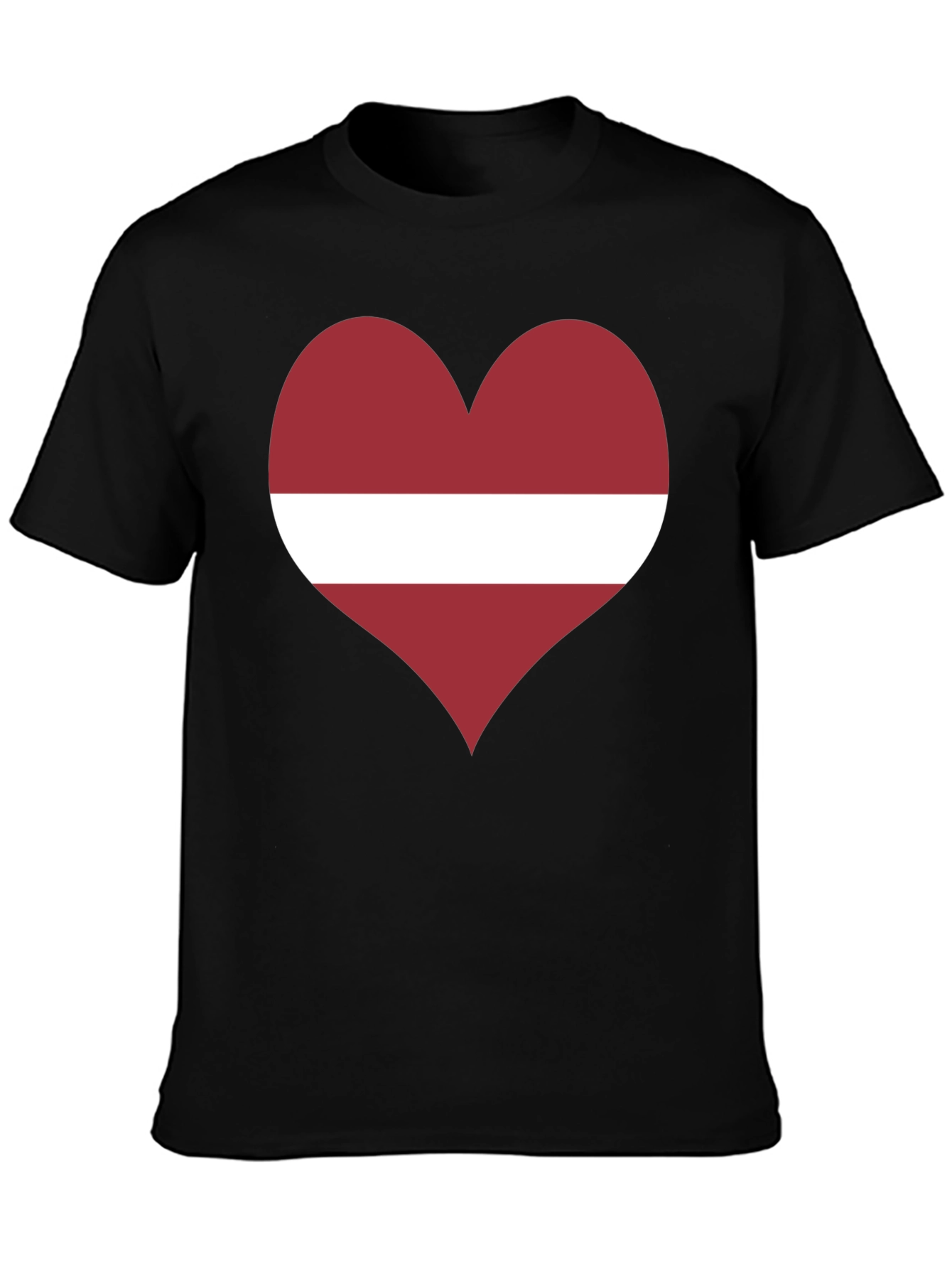 Latvia Flag Heart T-Shirt - Show Your Love!