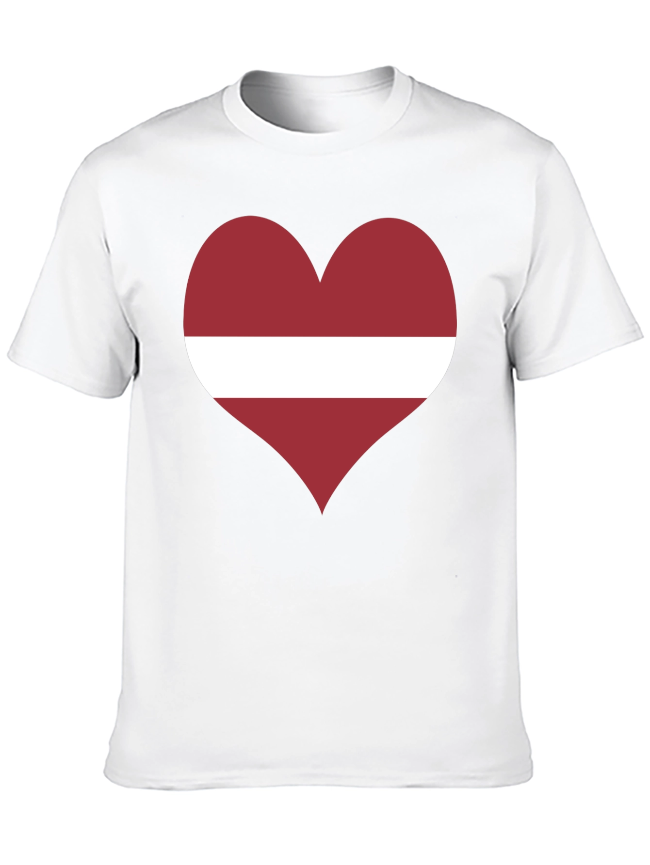 Latvia Flag Heart T-Shirt - Show Your Love!