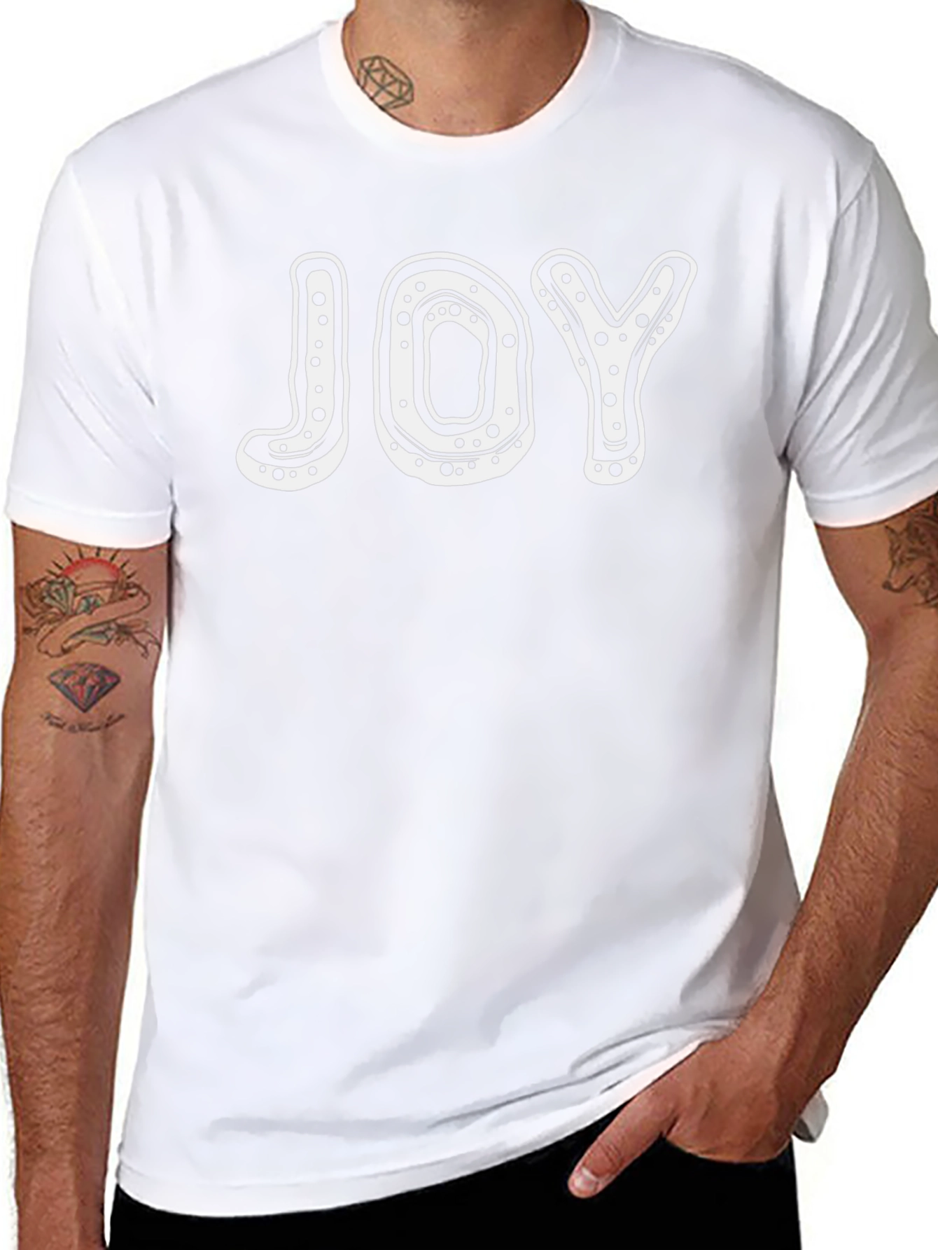 Joy Graphic Tee - Black Cotton T-Shirt