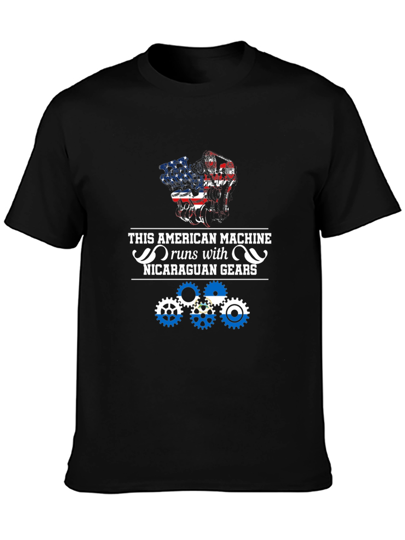 American Machine Nicaragua Gears Graphic Tee