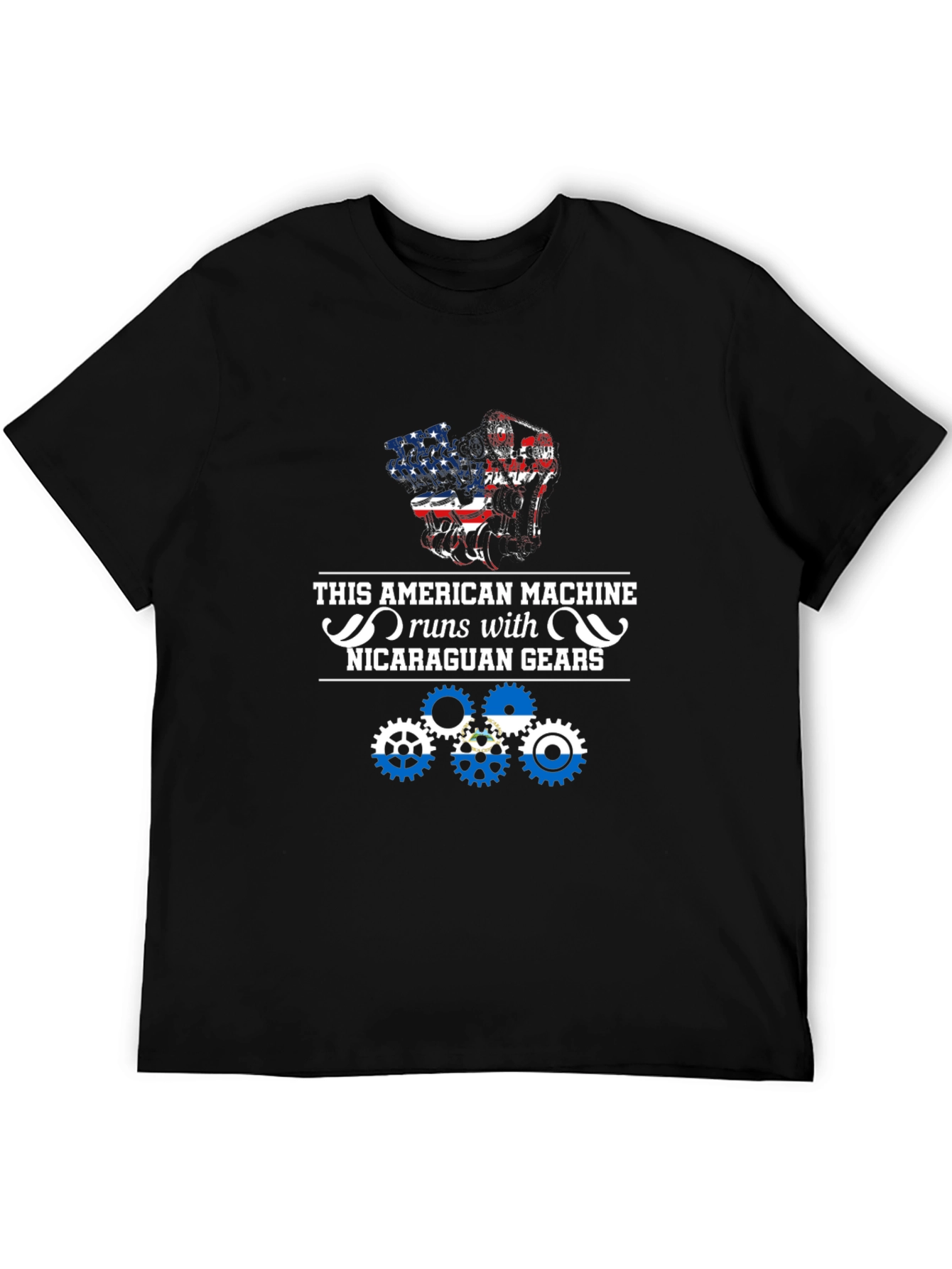 American Machine Nicaragua Gears Graphic Tee