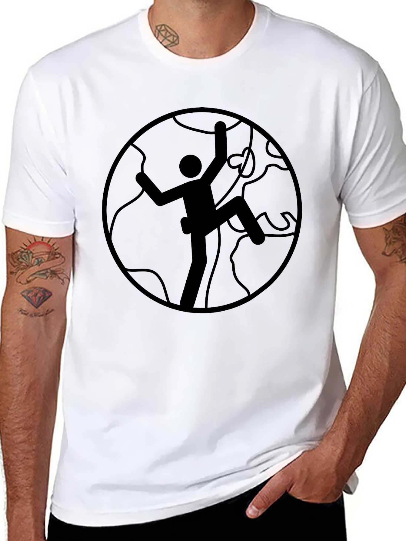 Climbing Graphic Black T-Shirt