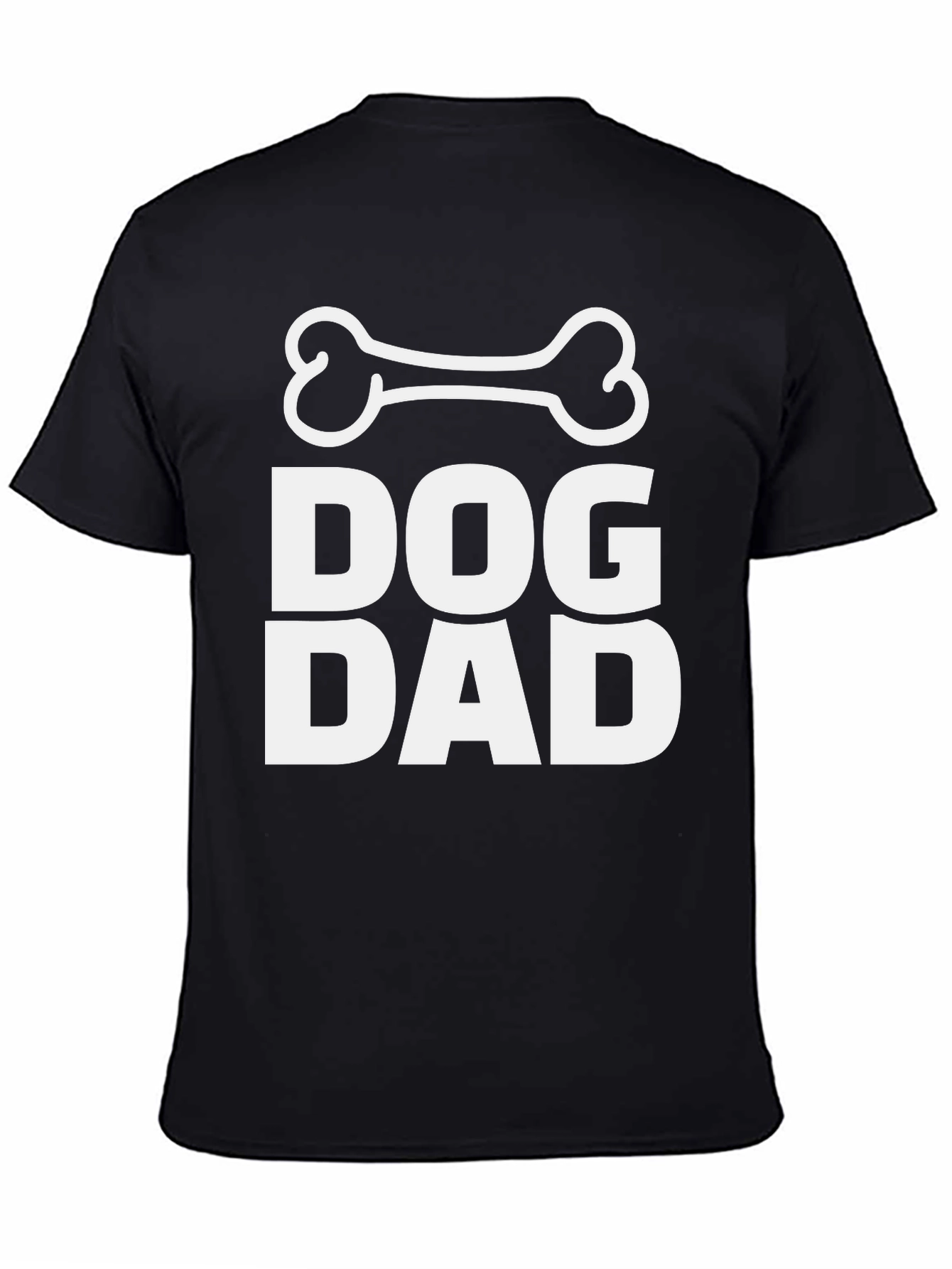 Dog Dad Tee - Black Cotton Blend Casual