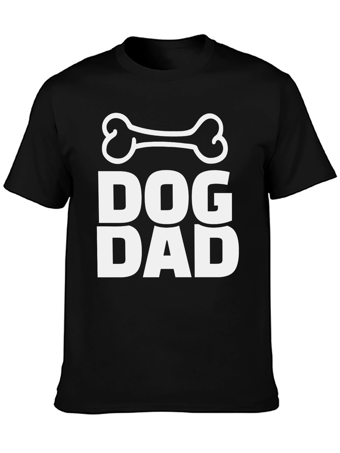 Dog Dad Tee - Black Cotton Blend Casual