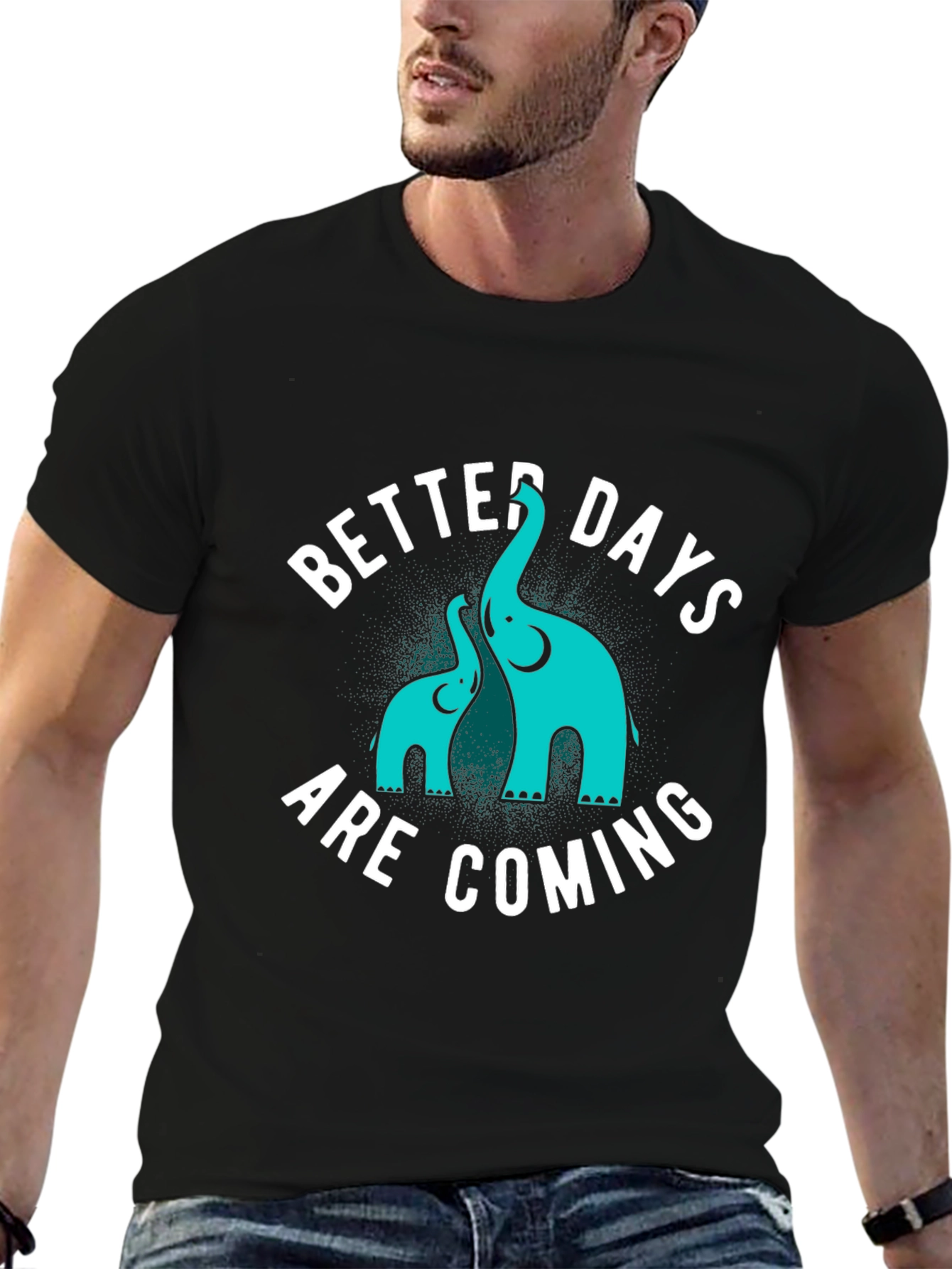 Better Days Are Coming Black Graphic Tee