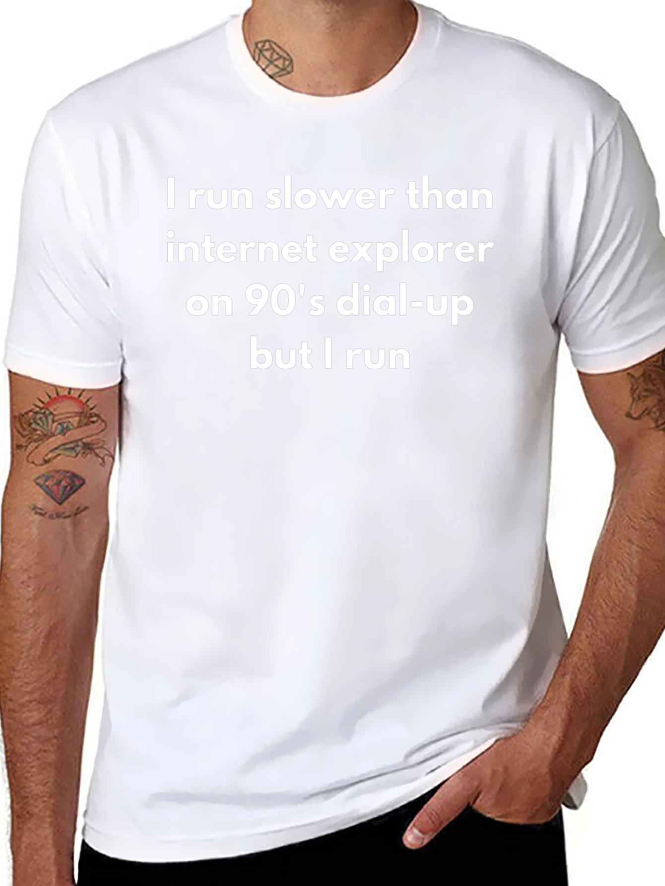 Funny Slower Than Internet Explorer Running T-Shirt