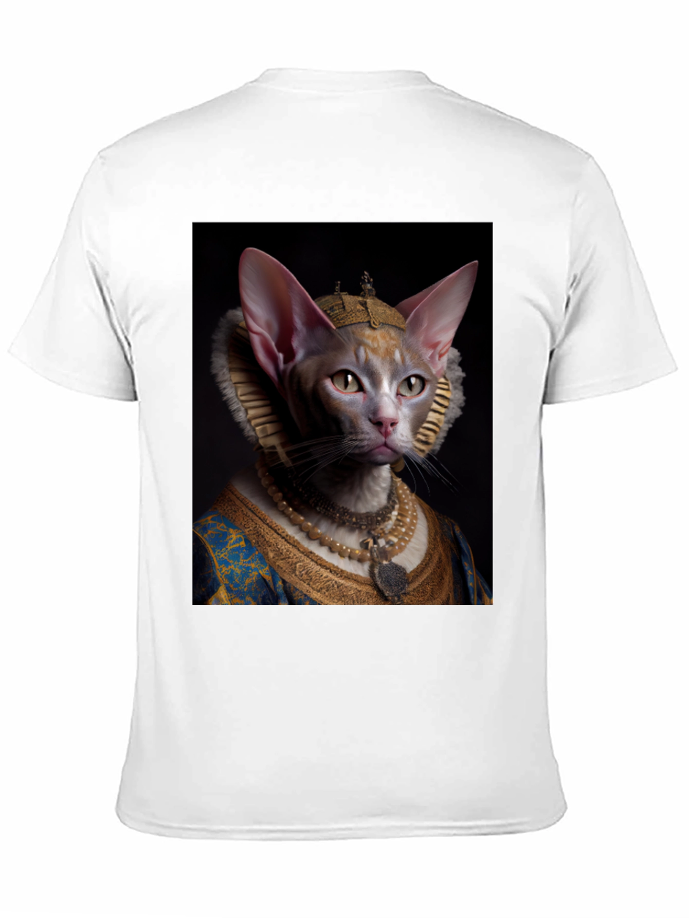 Regal Feline T-Shirt - Sphynx Cat Renaissance Portrait
