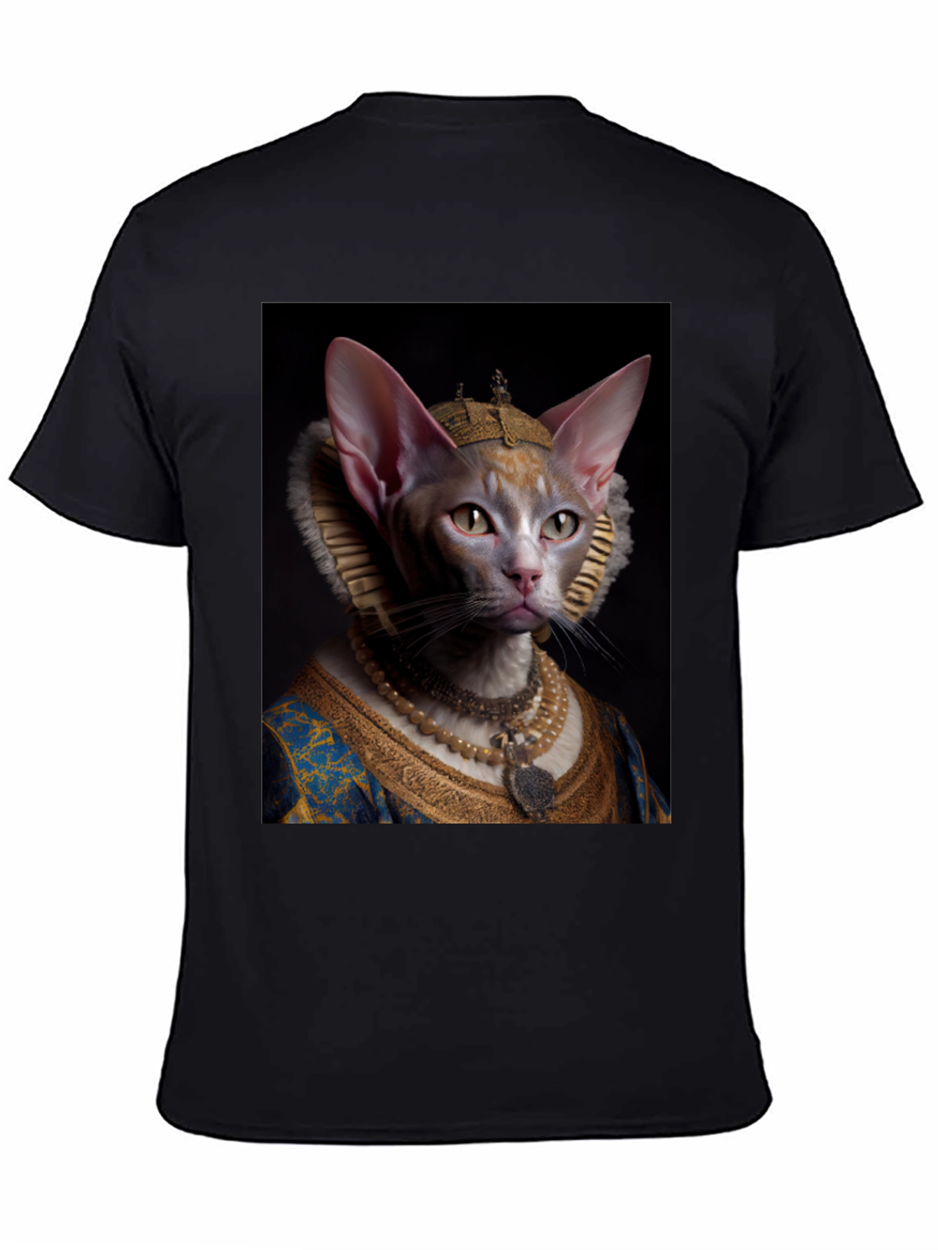 Regal Feline T-Shirt - Sphynx Cat Renaissance Portrait