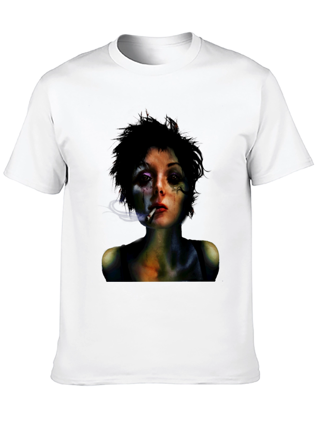 Edgy Woman Graphic Black T-Shirt