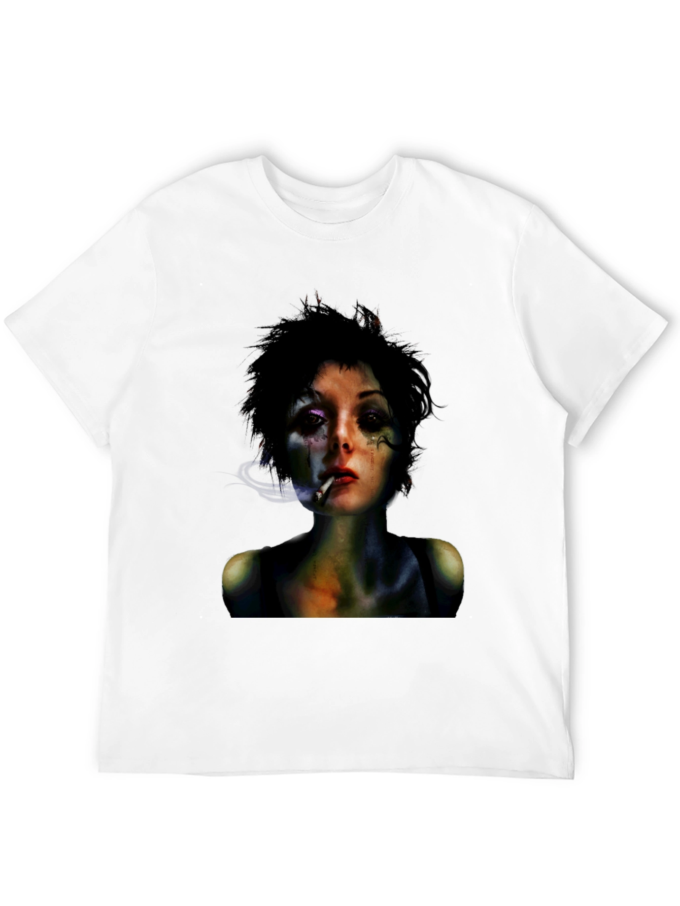 Edgy Woman Graphic Black T-Shirt