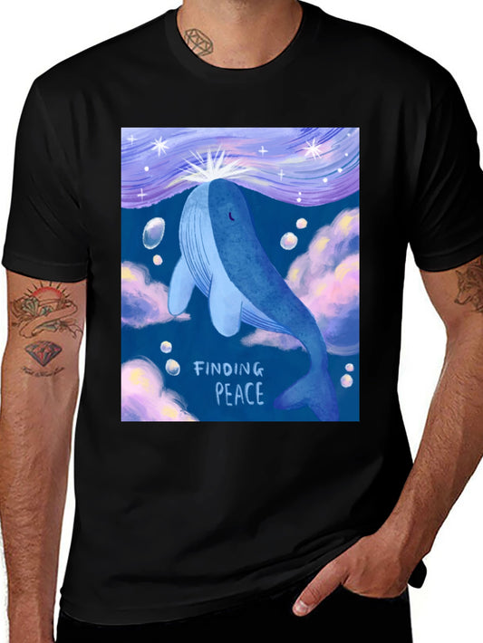Whale Finding Peace Graphic T-Shirt