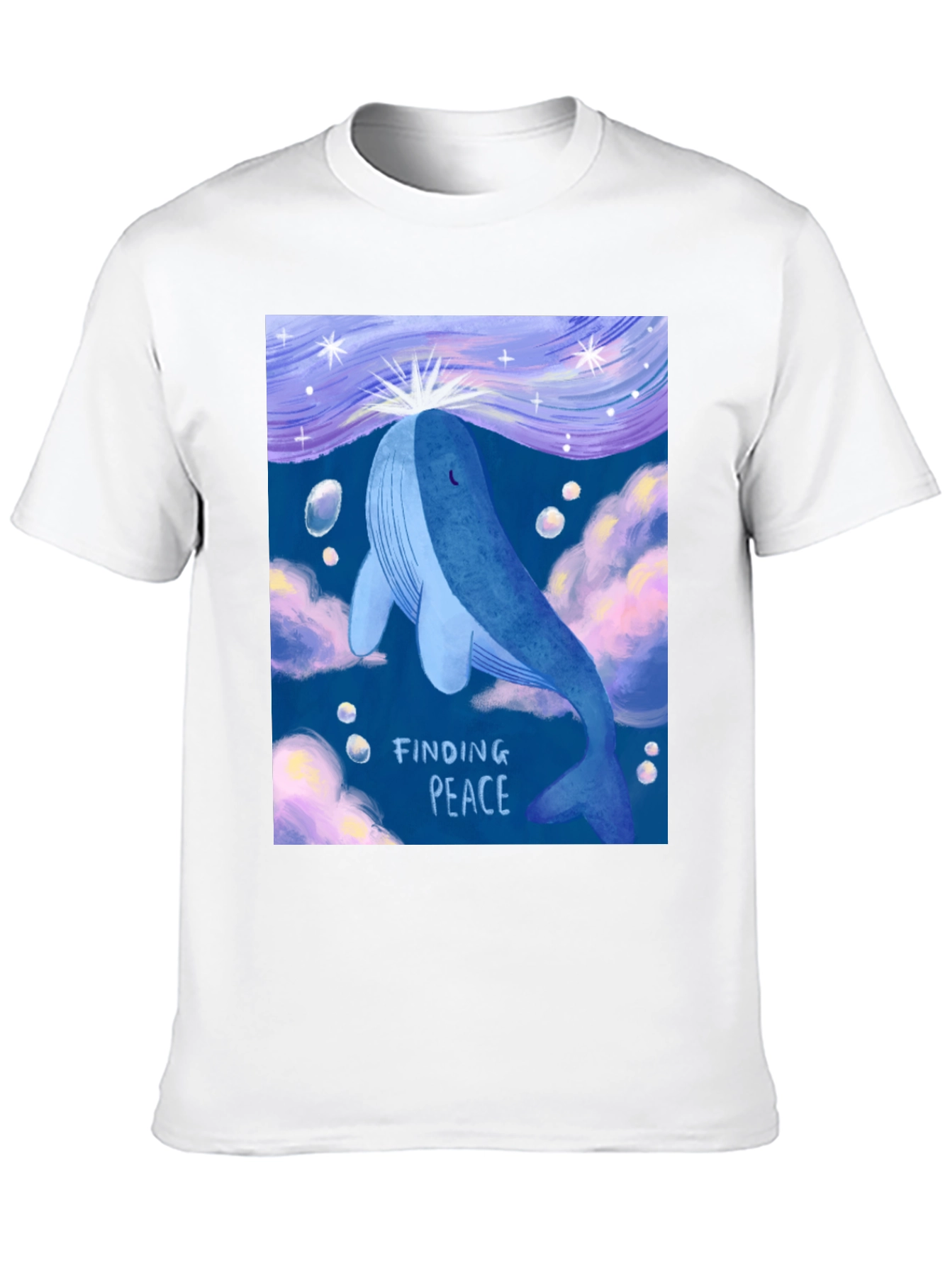 Whale Finding Peace Graphic T-Shirt