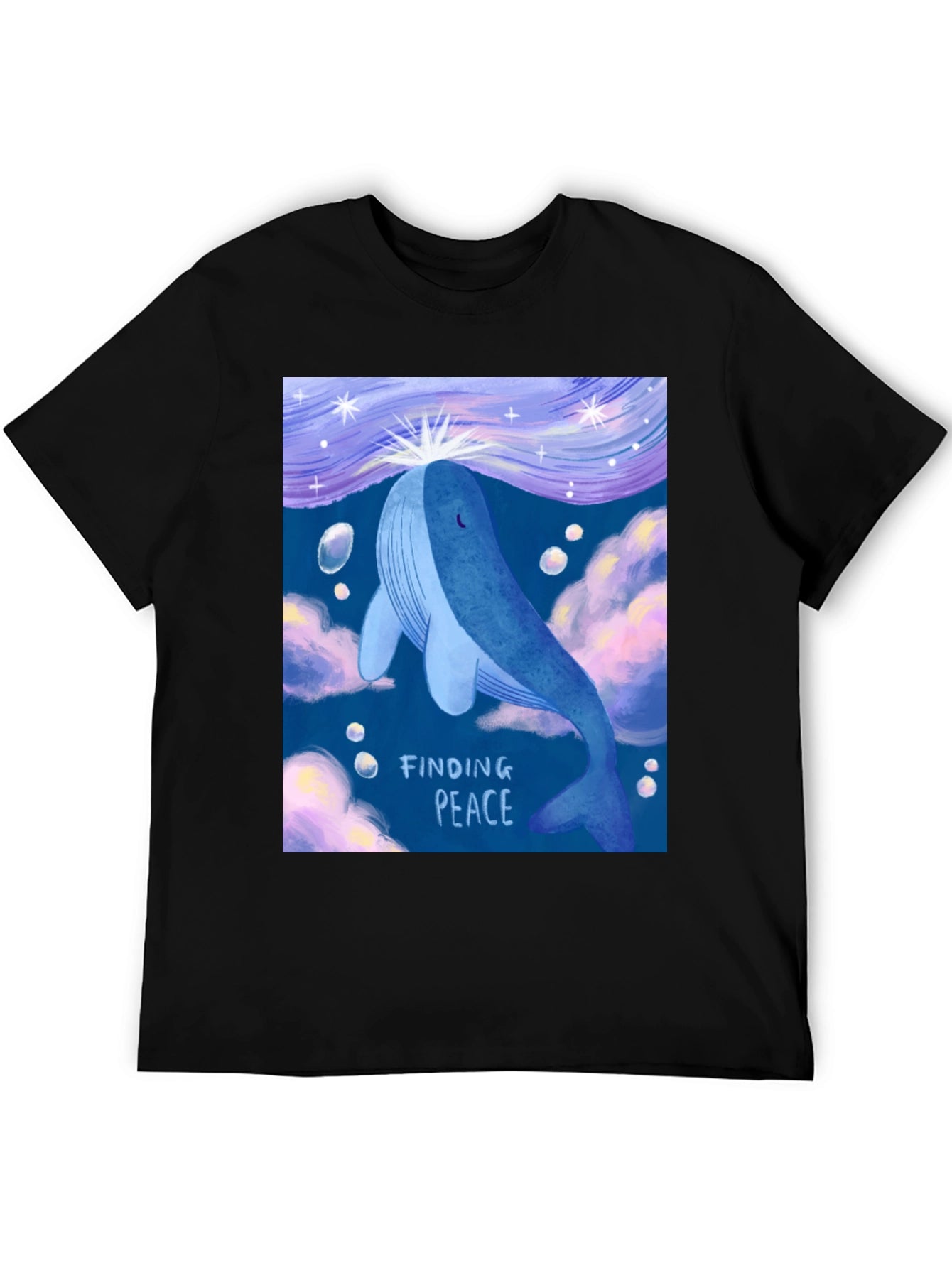 Whale Finding Peace Graphic T-Shirt