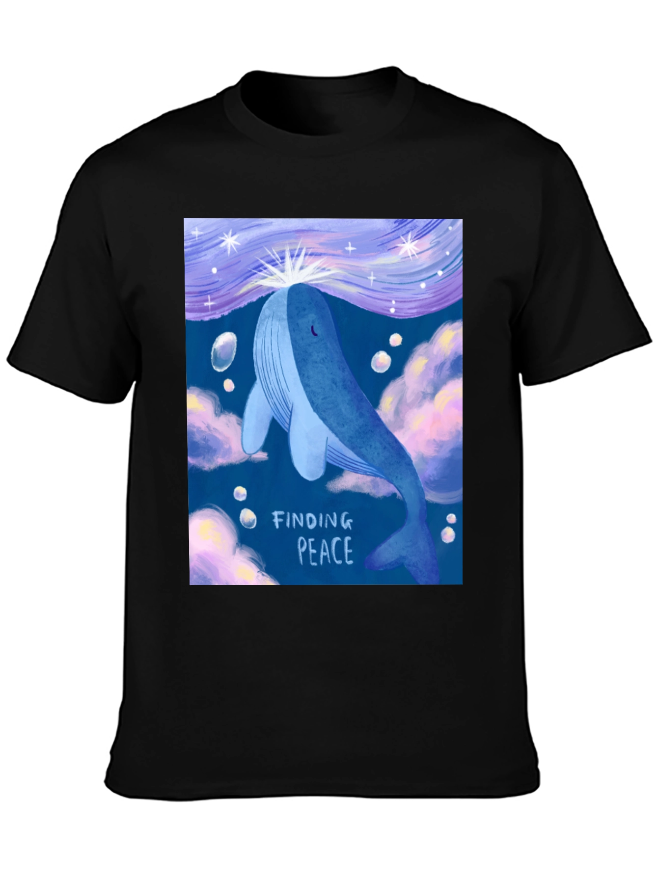 Whale Finding Peace Graphic T-Shirt