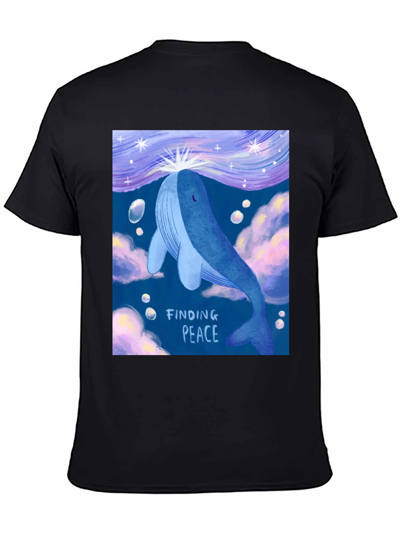 Whale Finding Peace Graphic T-Shirt