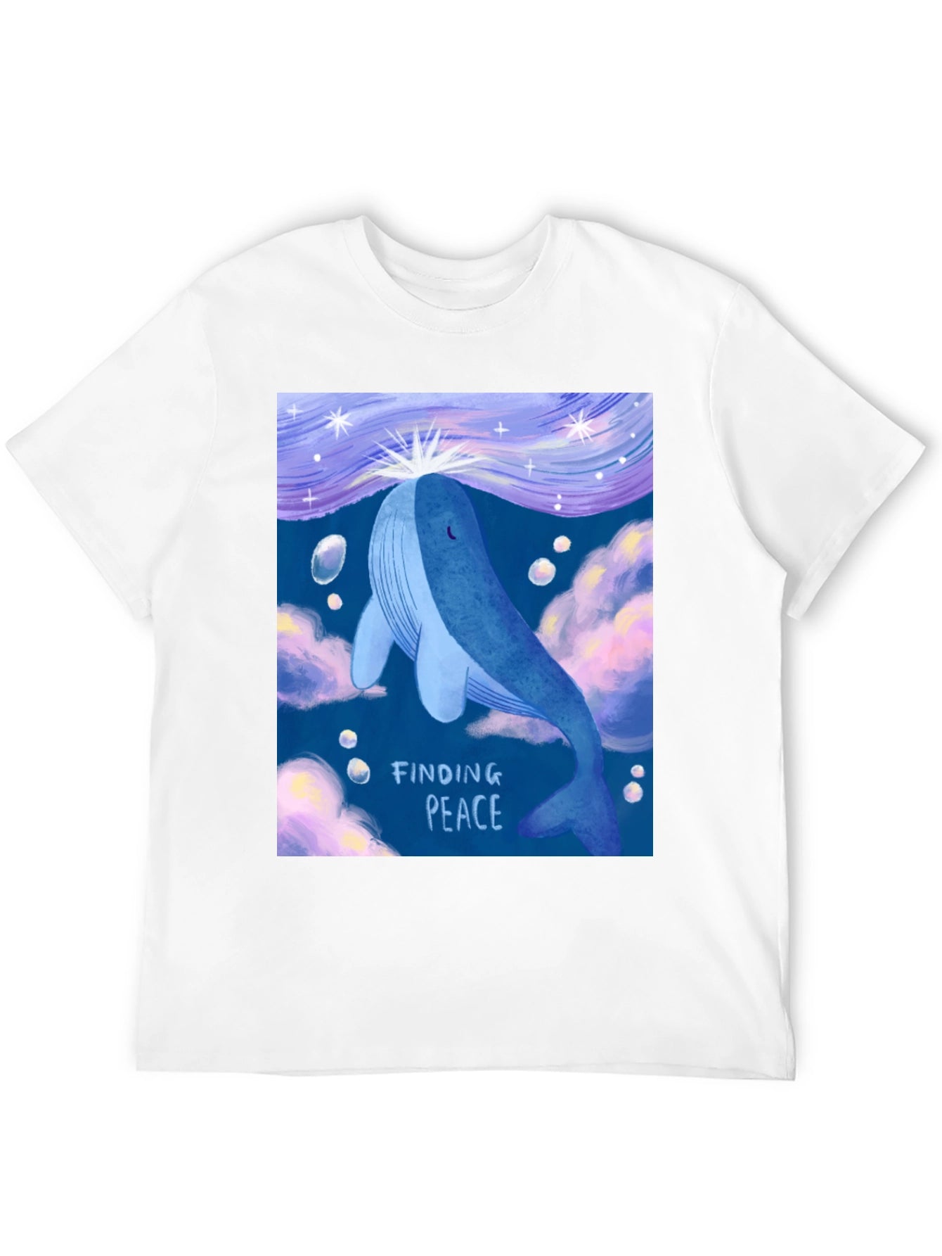 Whale Finding Peace Graphic T-Shirt