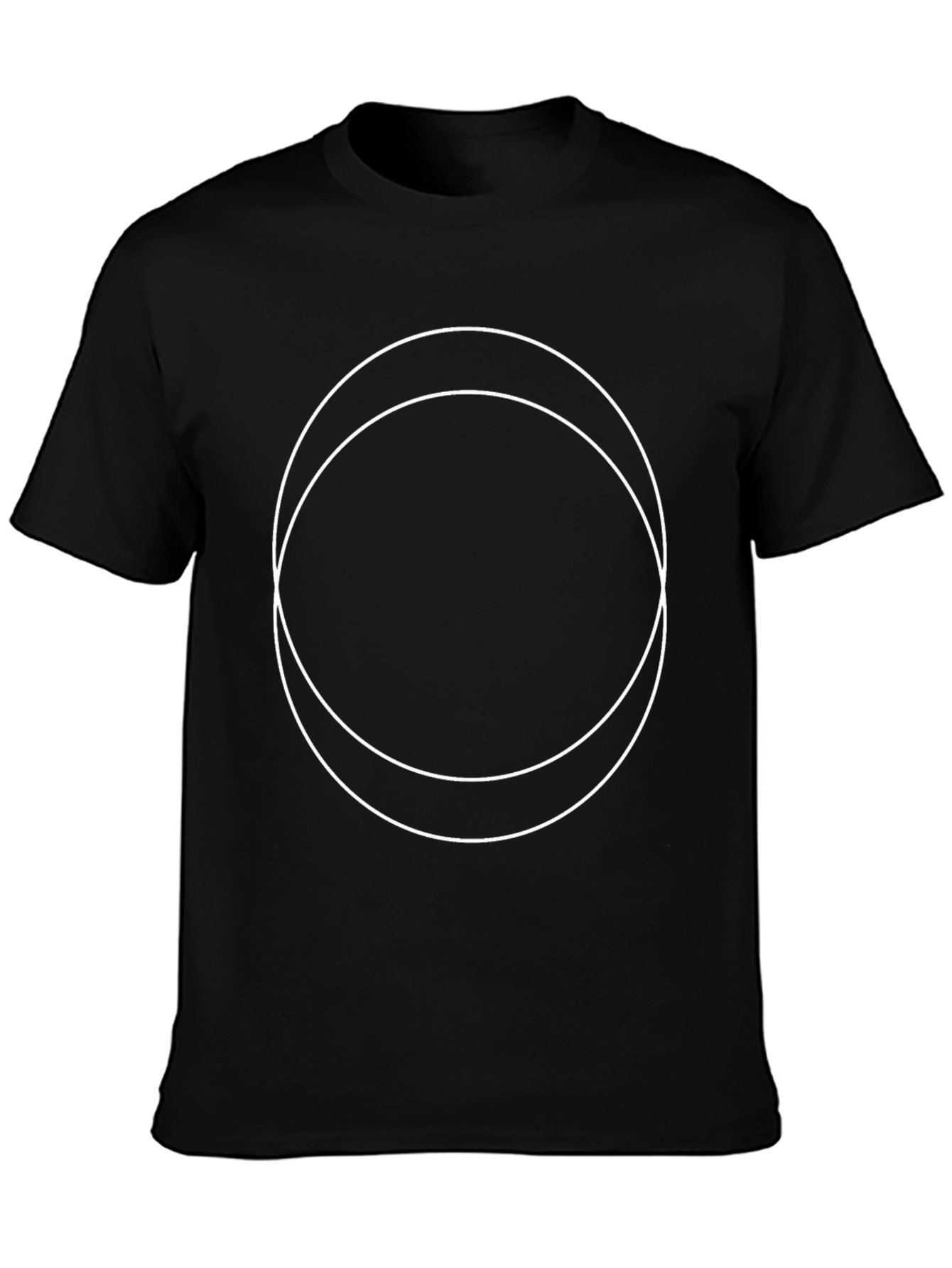 Minimalist Black T-Shirt with Circle Design