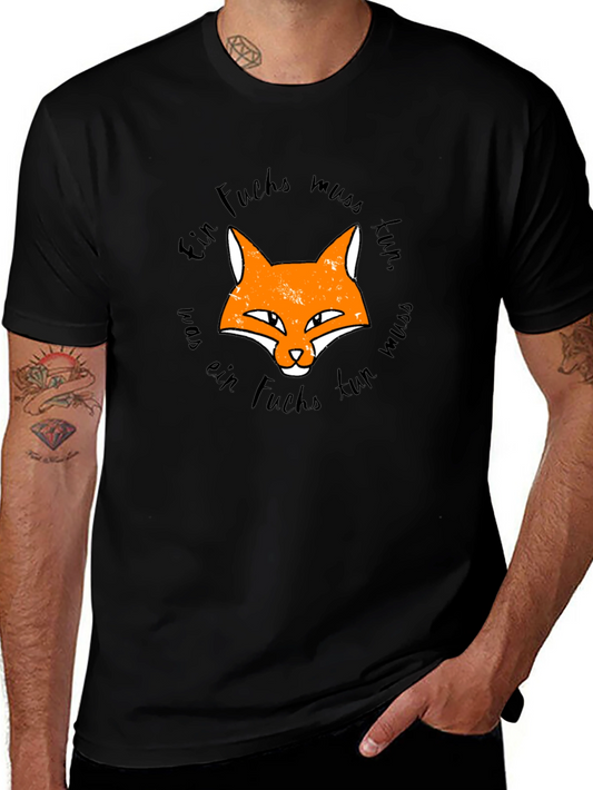 Fox Graphic Black T-Shirt - Ein Fuchs Muss Tun
