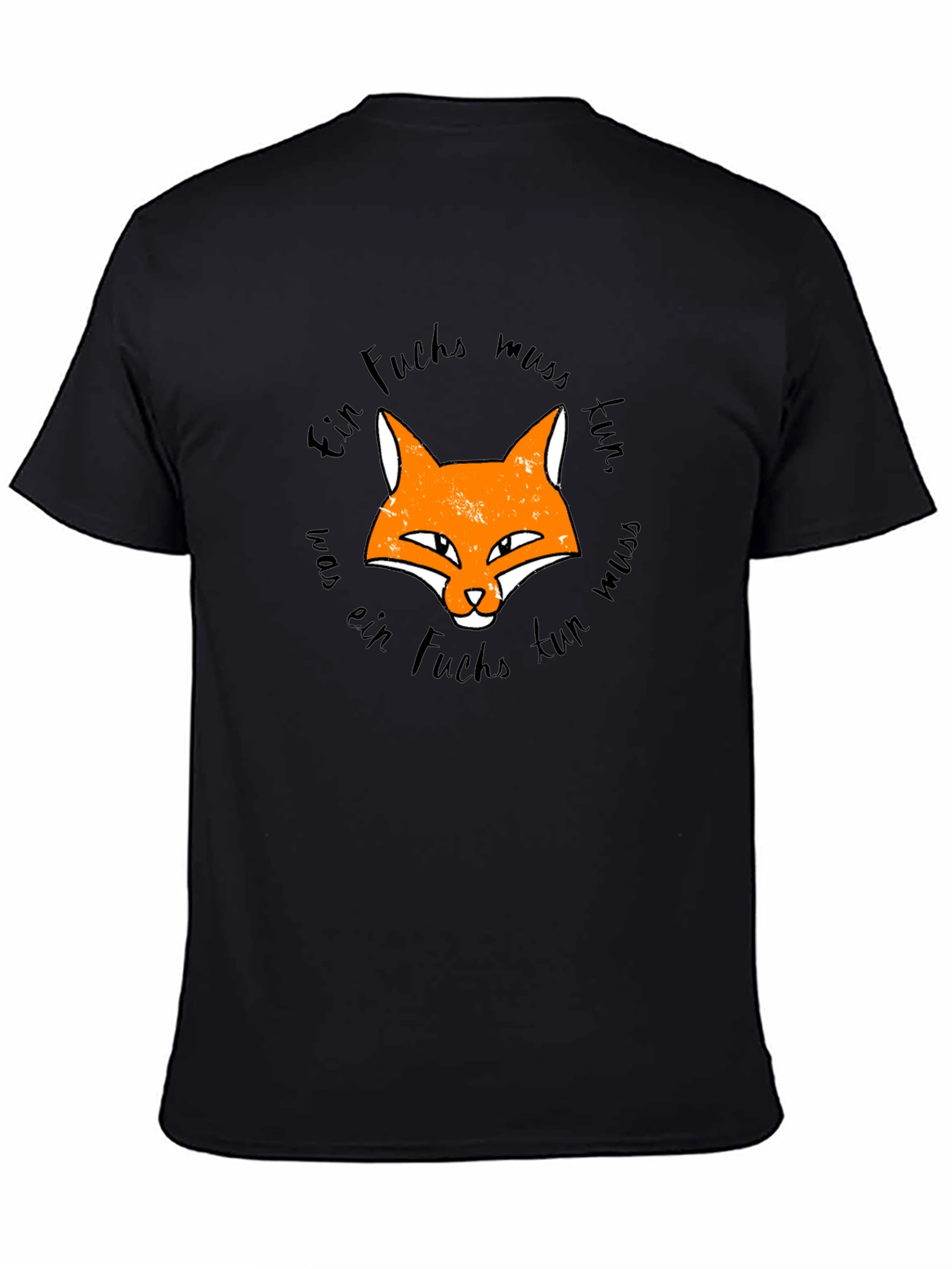 Fox Graphic Black T-Shirt - Ein Fuchs Muss Tun