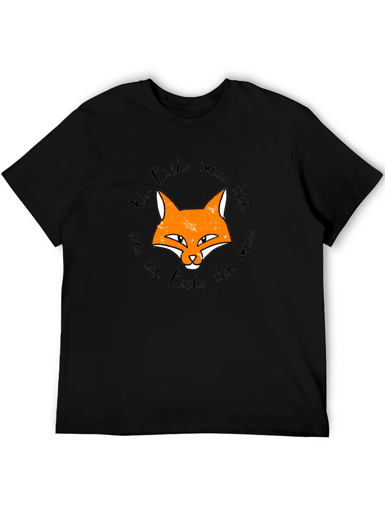 Fox Graphic Black T-Shirt - Ein Fuchs Muss Tun