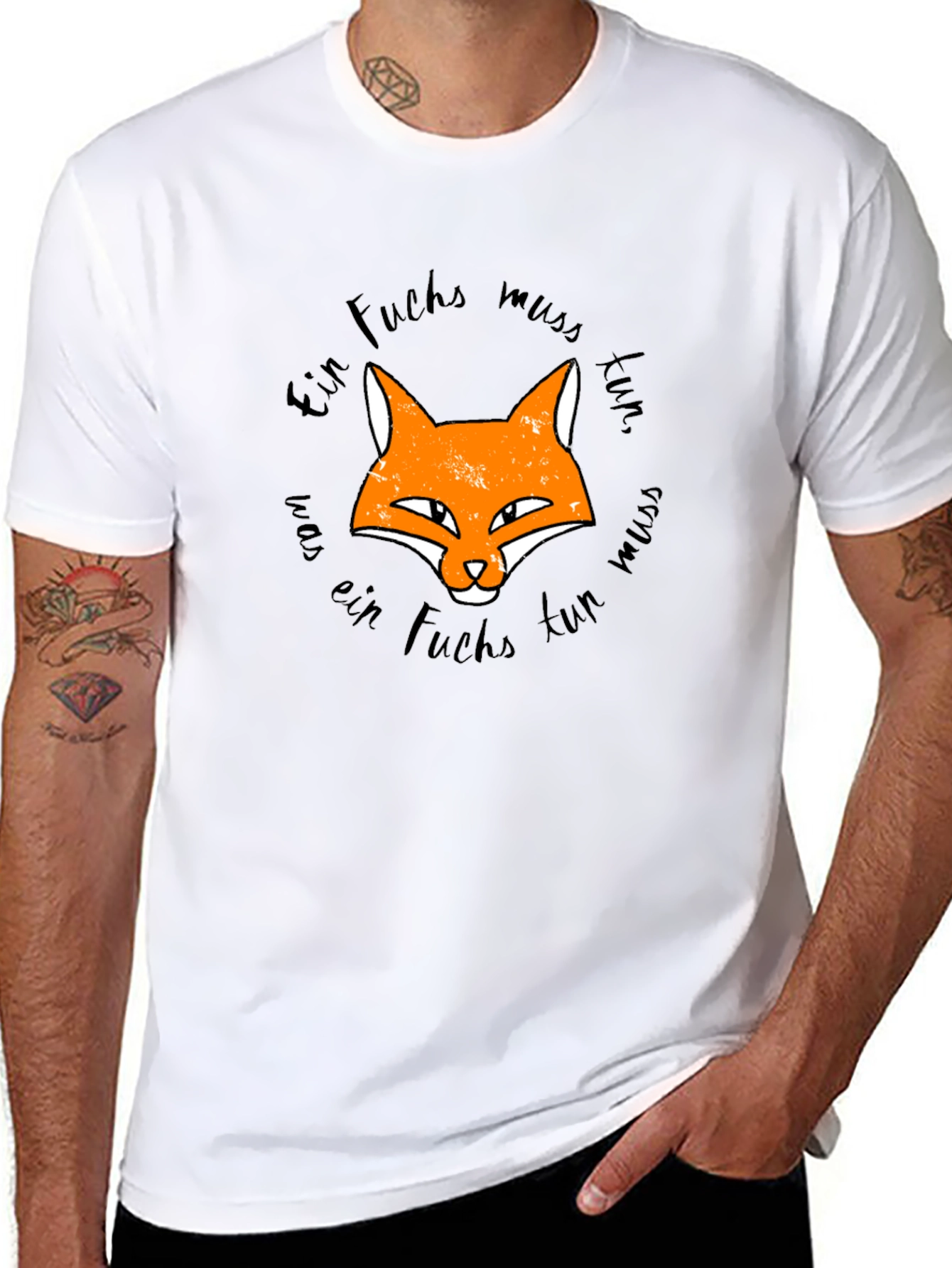 Fox Graphic Black T-Shirt - Ein Fuchs Muss Tun