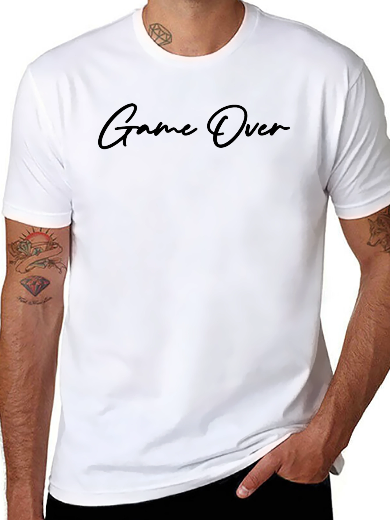 Game Over Black Crewneck T-Shirt