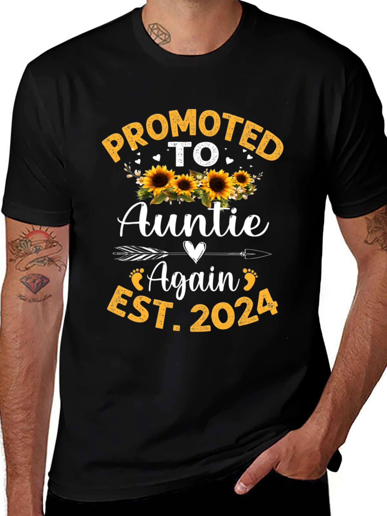 Promoted to Auntie Again EST 2024 T-Shirt