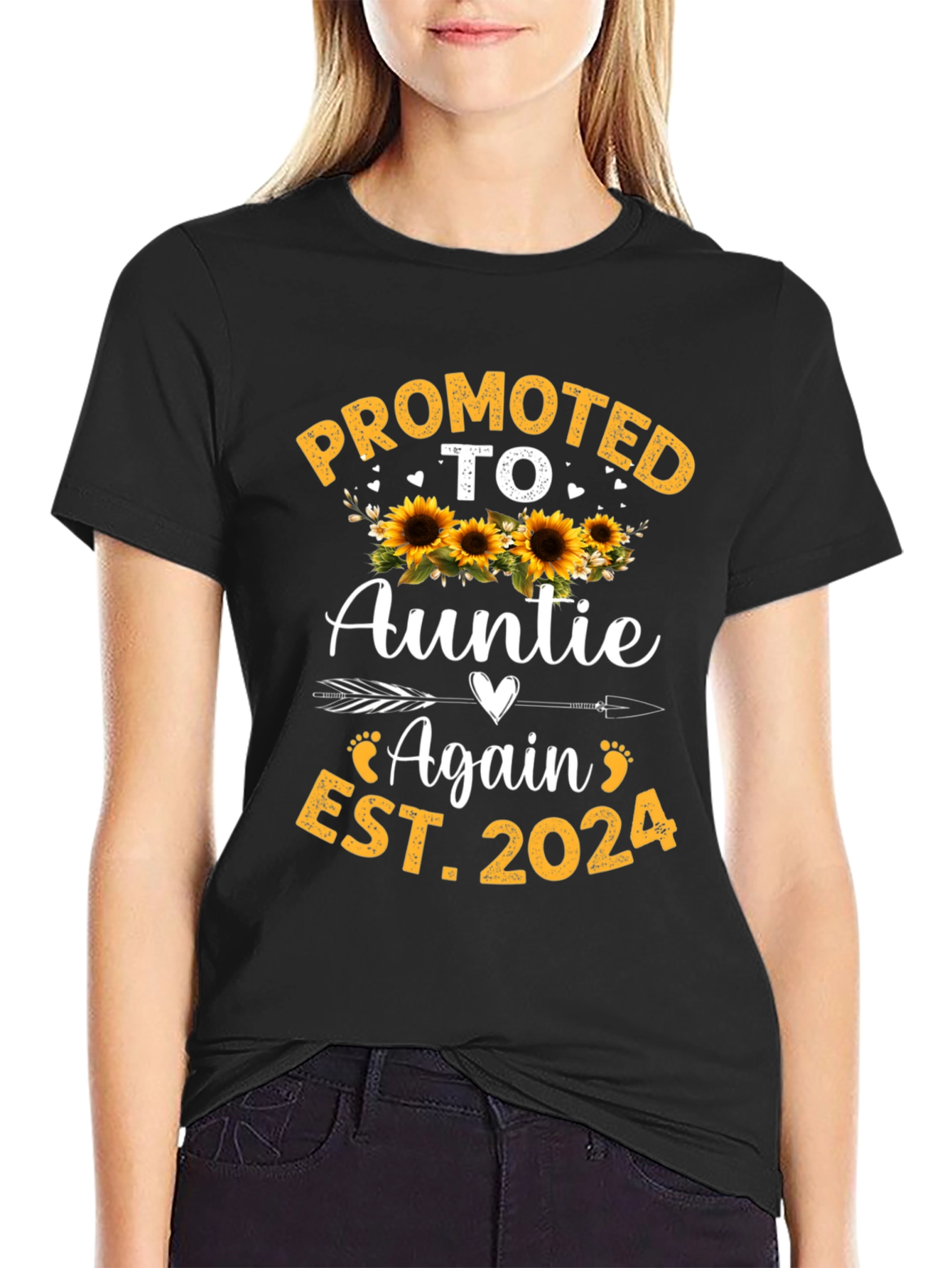 Promoted to Auntie Again EST 2024 T-Shirt