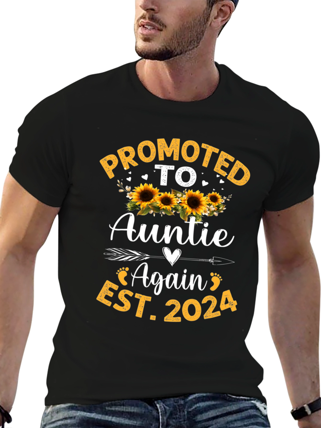 Promoted to Auntie Again EST 2024 T-Shirt