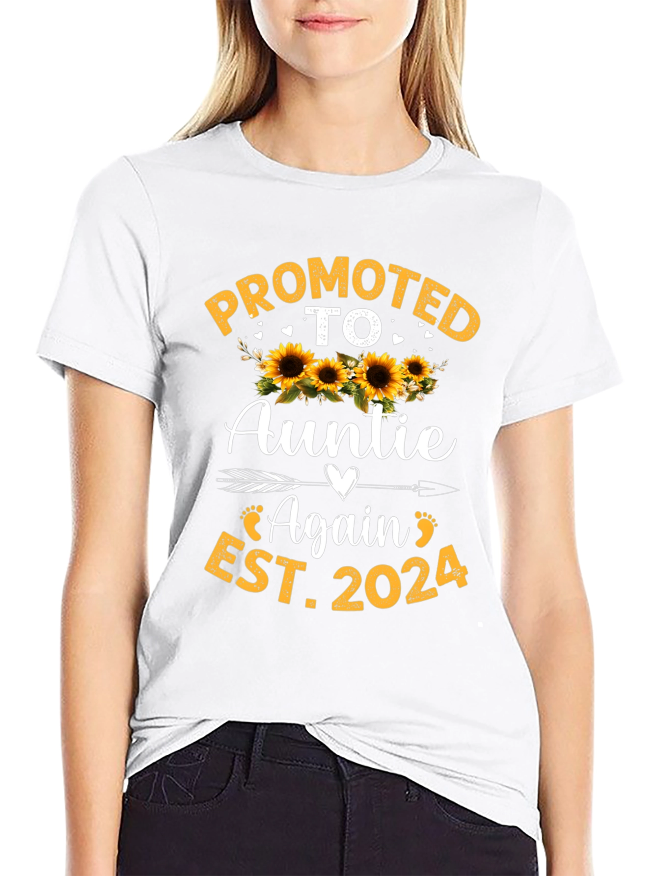 Promoted to Auntie Again EST 2024 T-Shirt