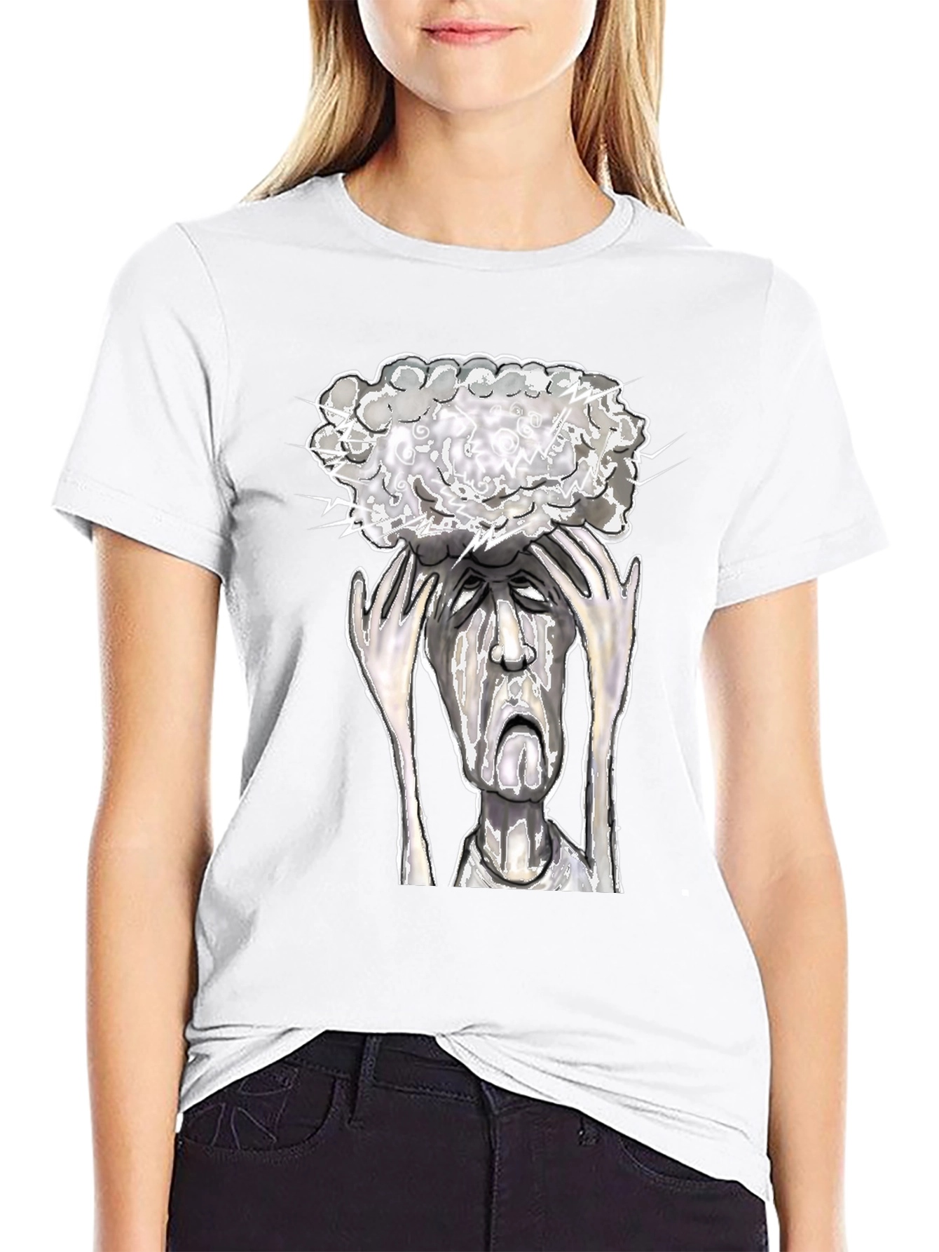 Mind Storm Tee: Overwhelmed Graphic T-Shirt