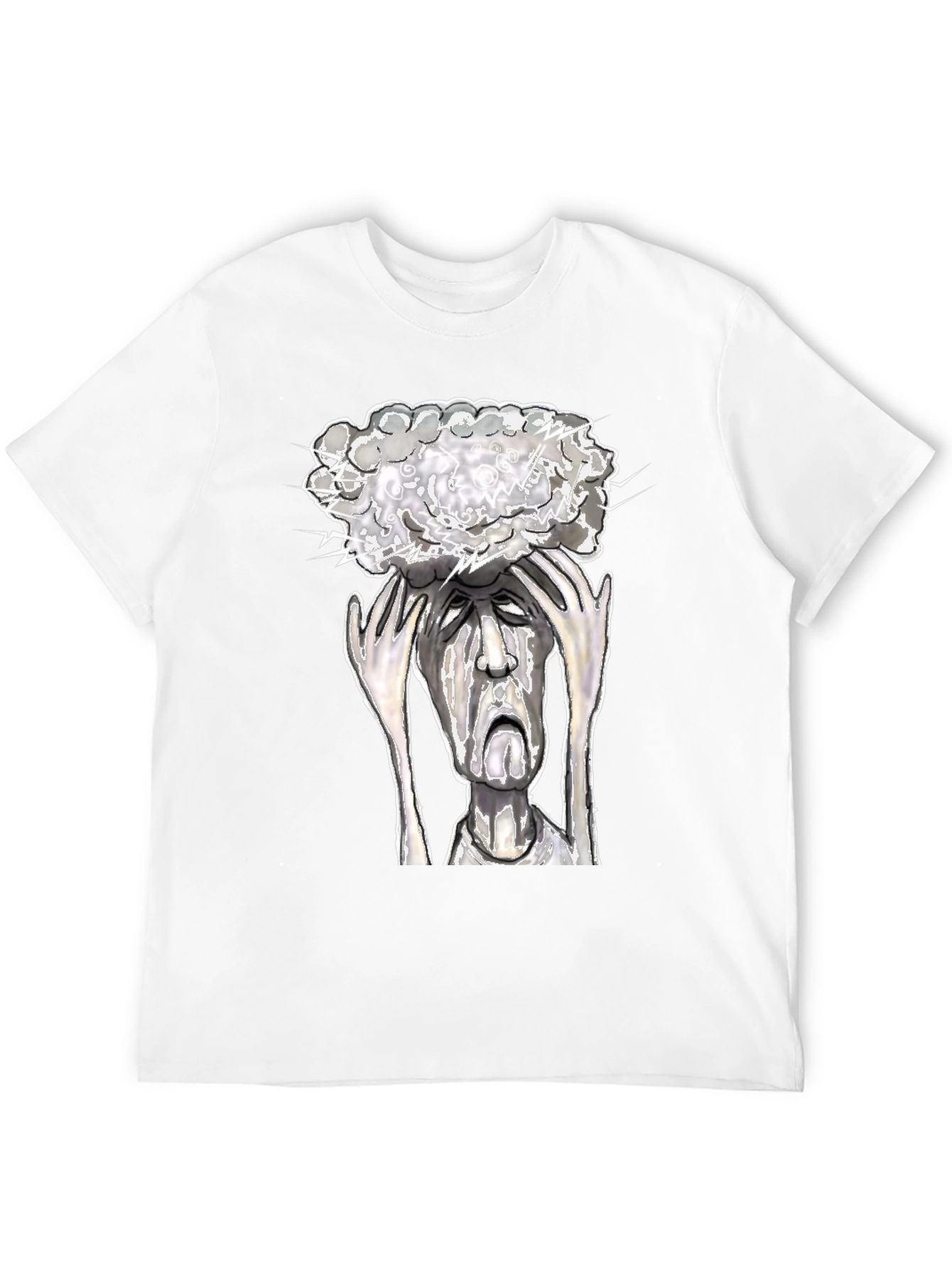 Mind Storm Tee: Overwhelmed Graphic T-Shirt