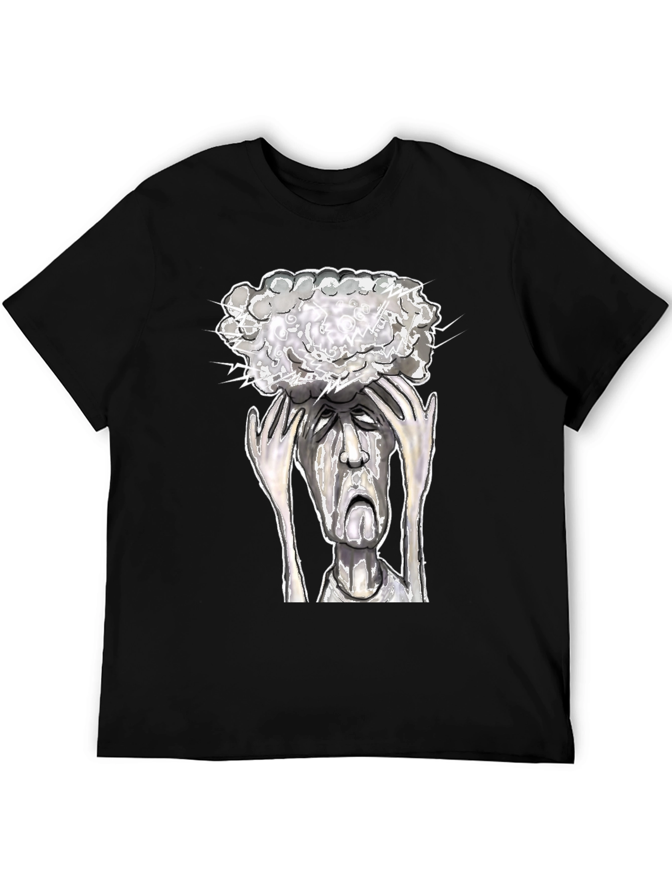 Mind Storm Tee: Overwhelmed Graphic T-Shirt
