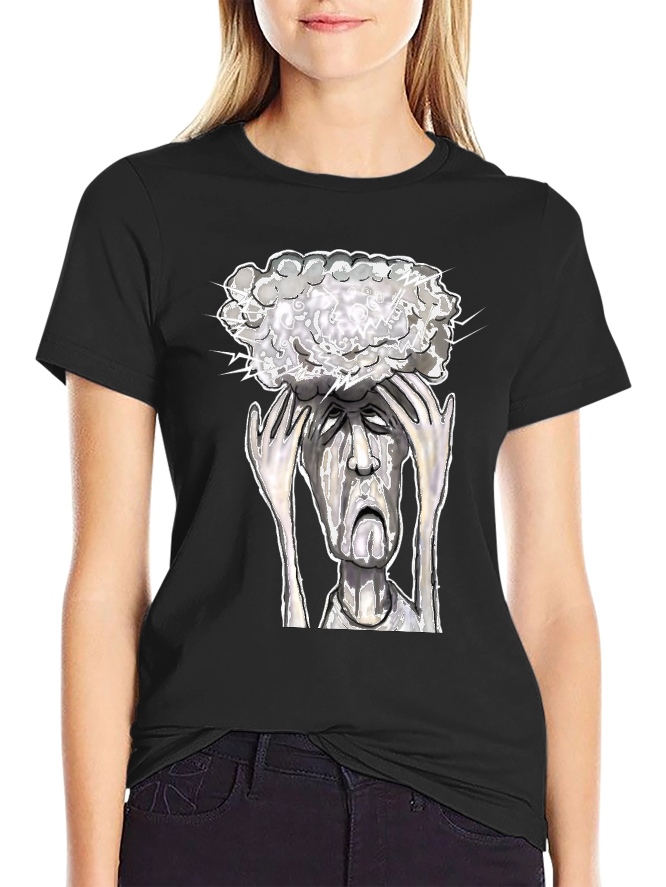 Mind Storm Tee: Overwhelmed Graphic T-Shirt