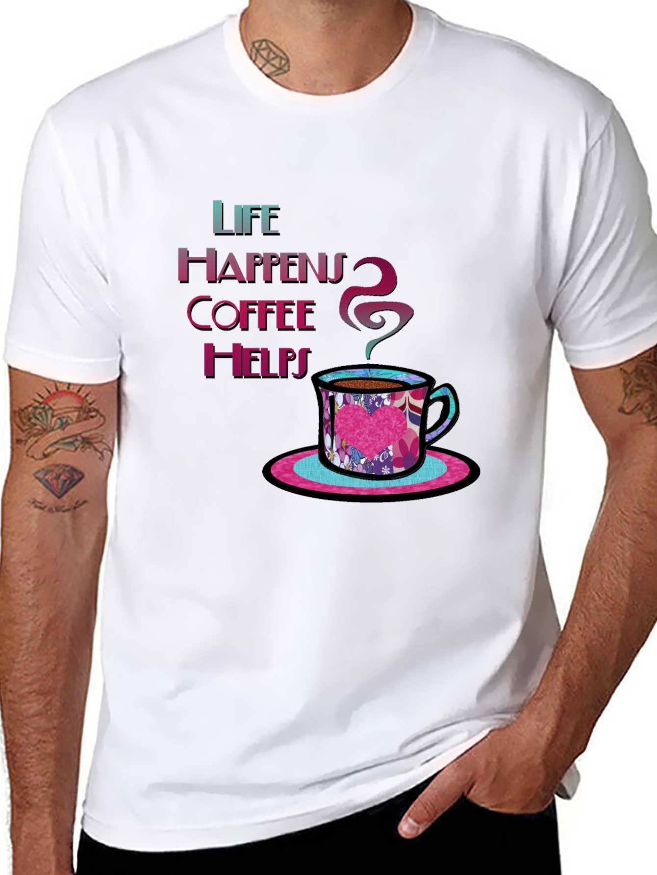 Life Happens Coffee Helps Graphic Tee