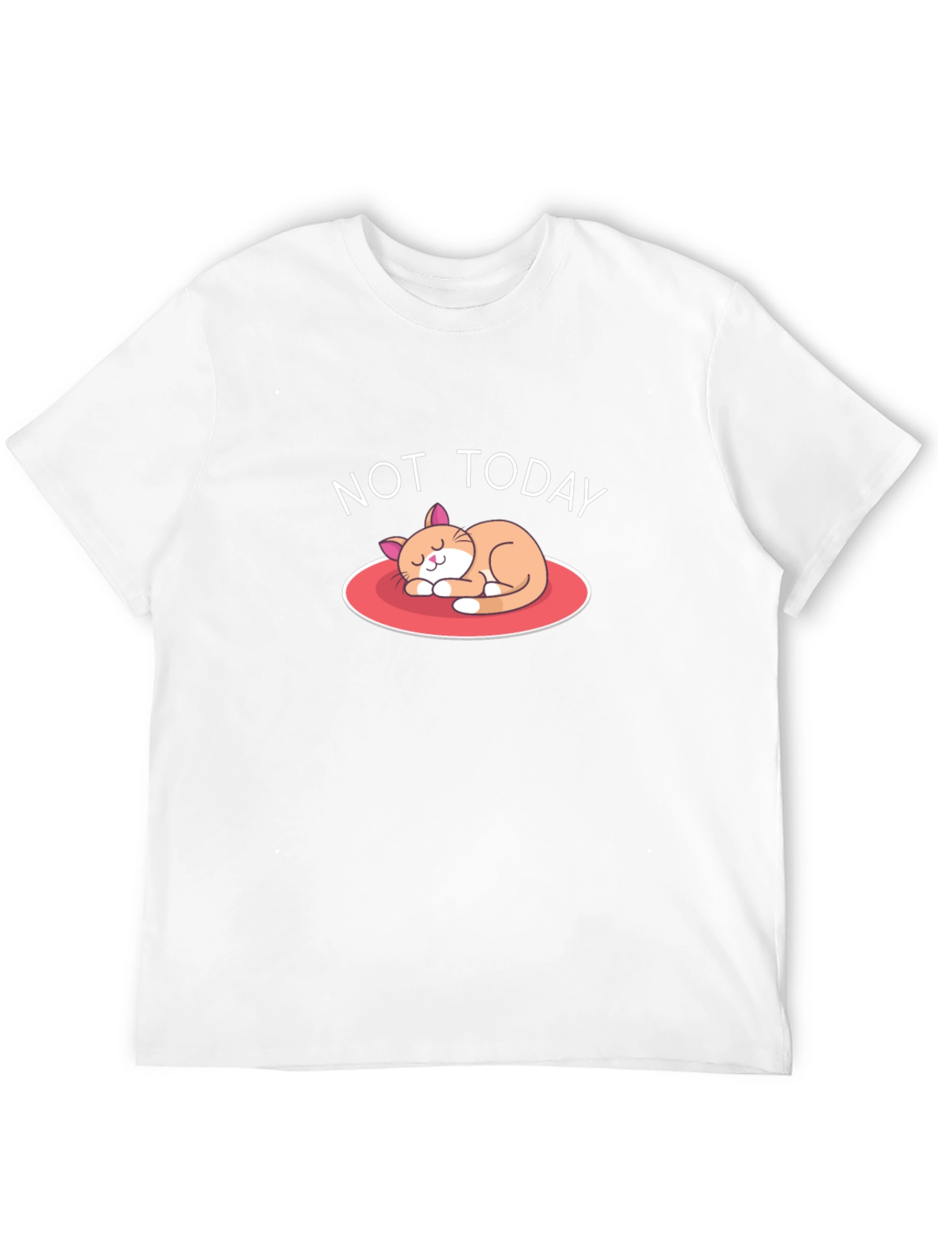 Not Today Cat Graphic T-Shirt - Relaxed Fit Tee
