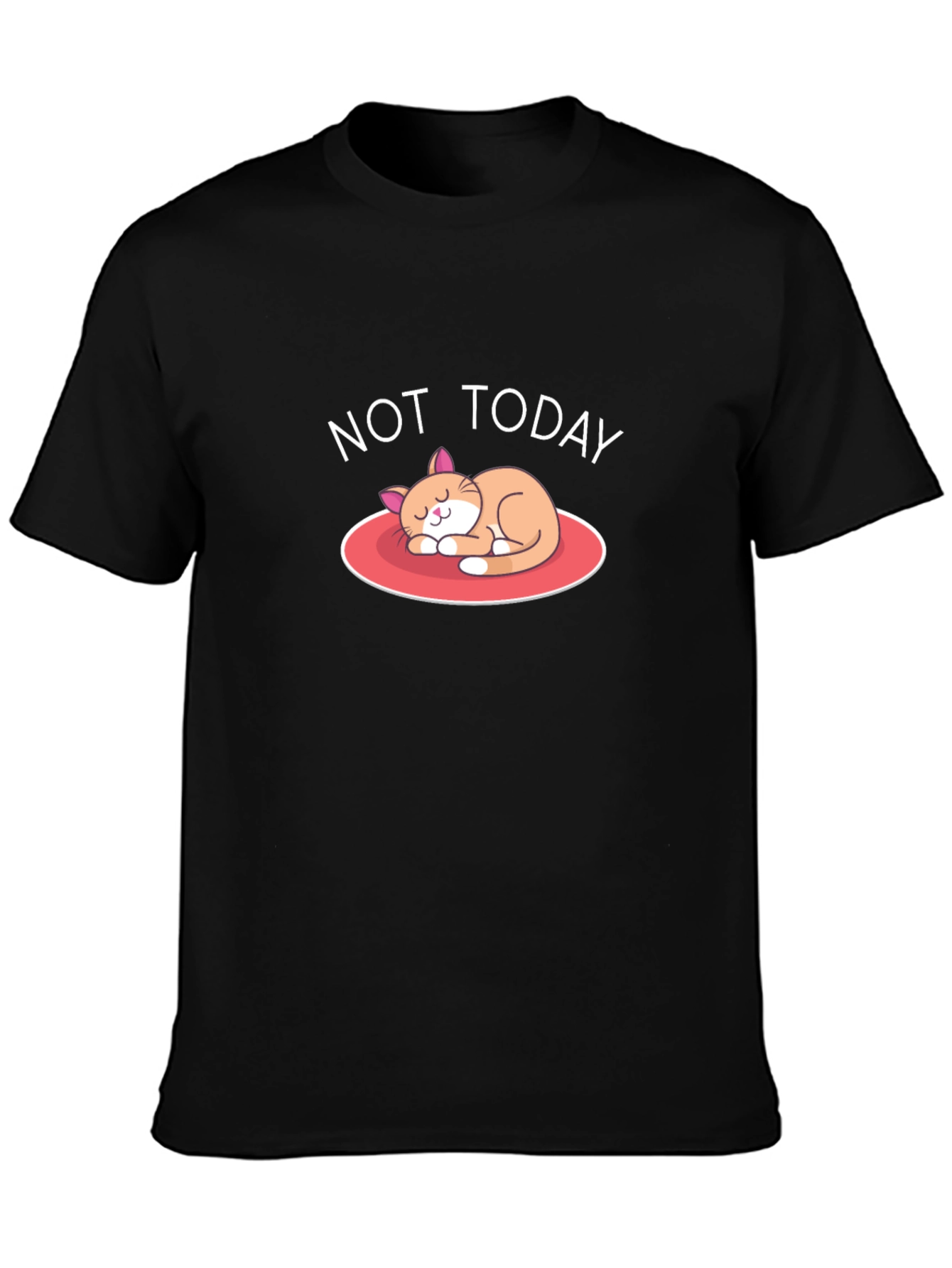 Not Today Cat Graphic T-Shirt - Relaxed Fit Tee