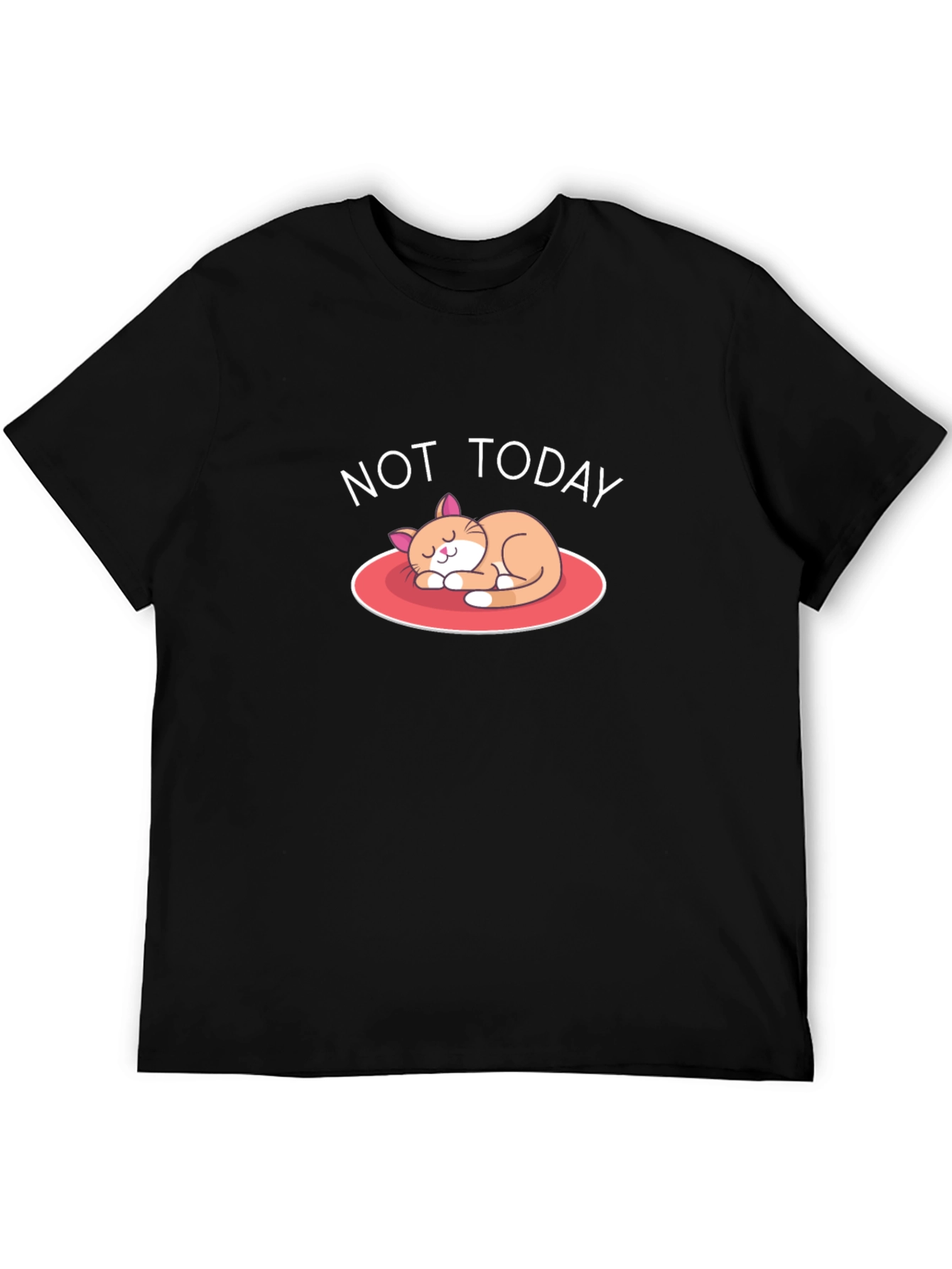 Not Today Cat Graphic T-Shirt - Relaxed Fit Tee
