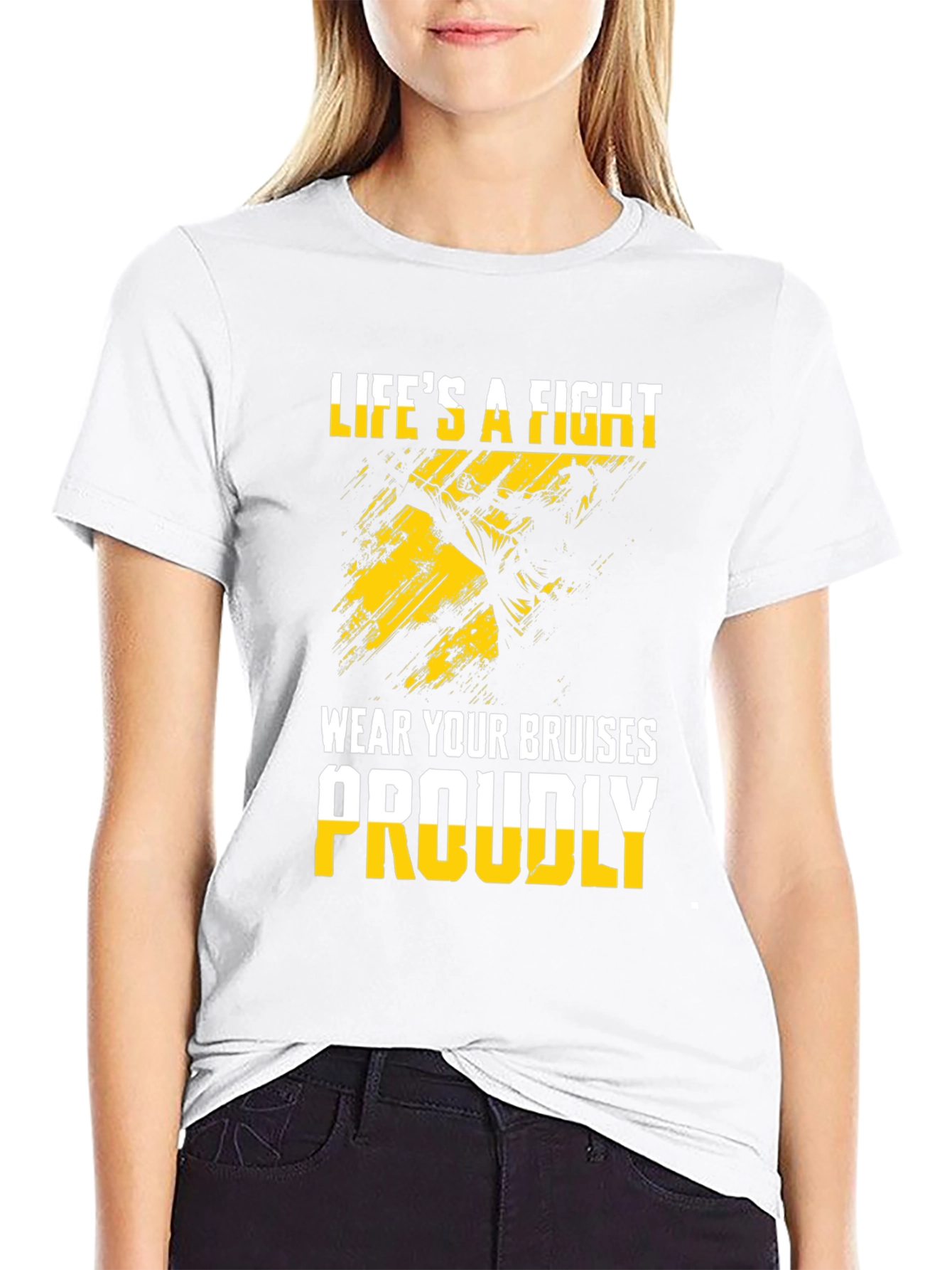 Lifes A Fight T-Shirt - Wear Your Bruises Proudly