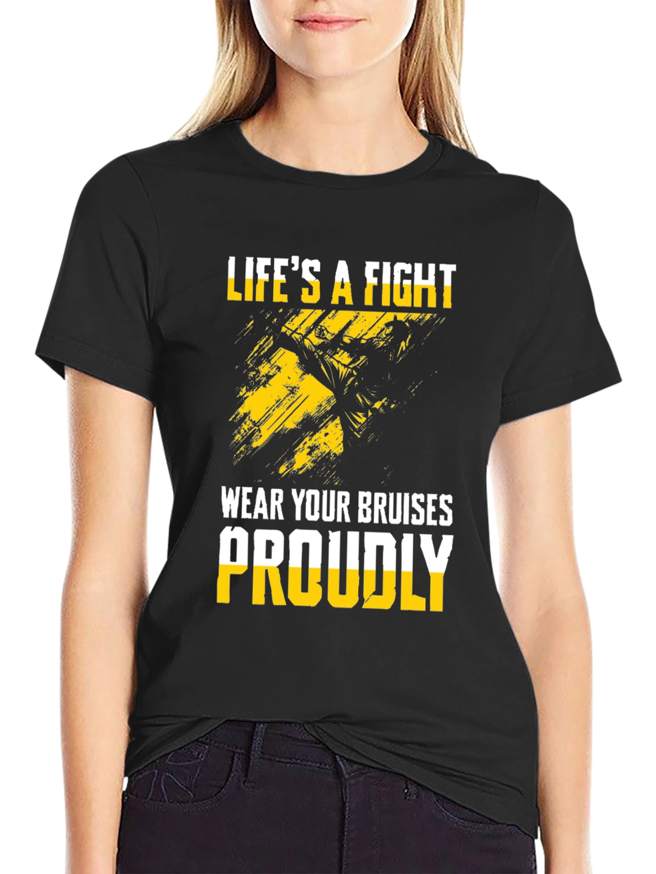 Lifes A Fight T-Shirt - Wear Your Bruises Proudly