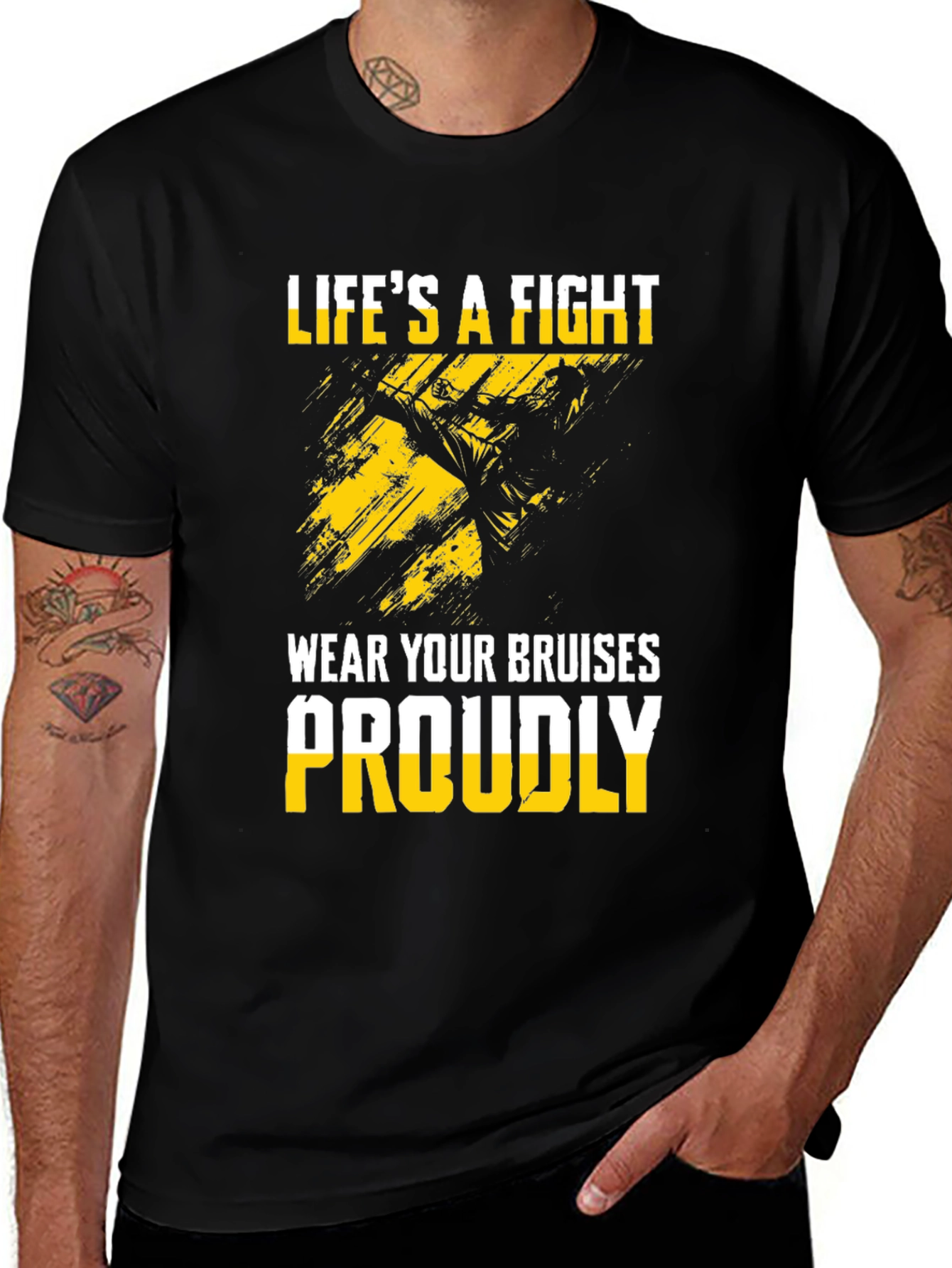 Lifes A Fight T-Shirt - Wear Your Bruises Proudly