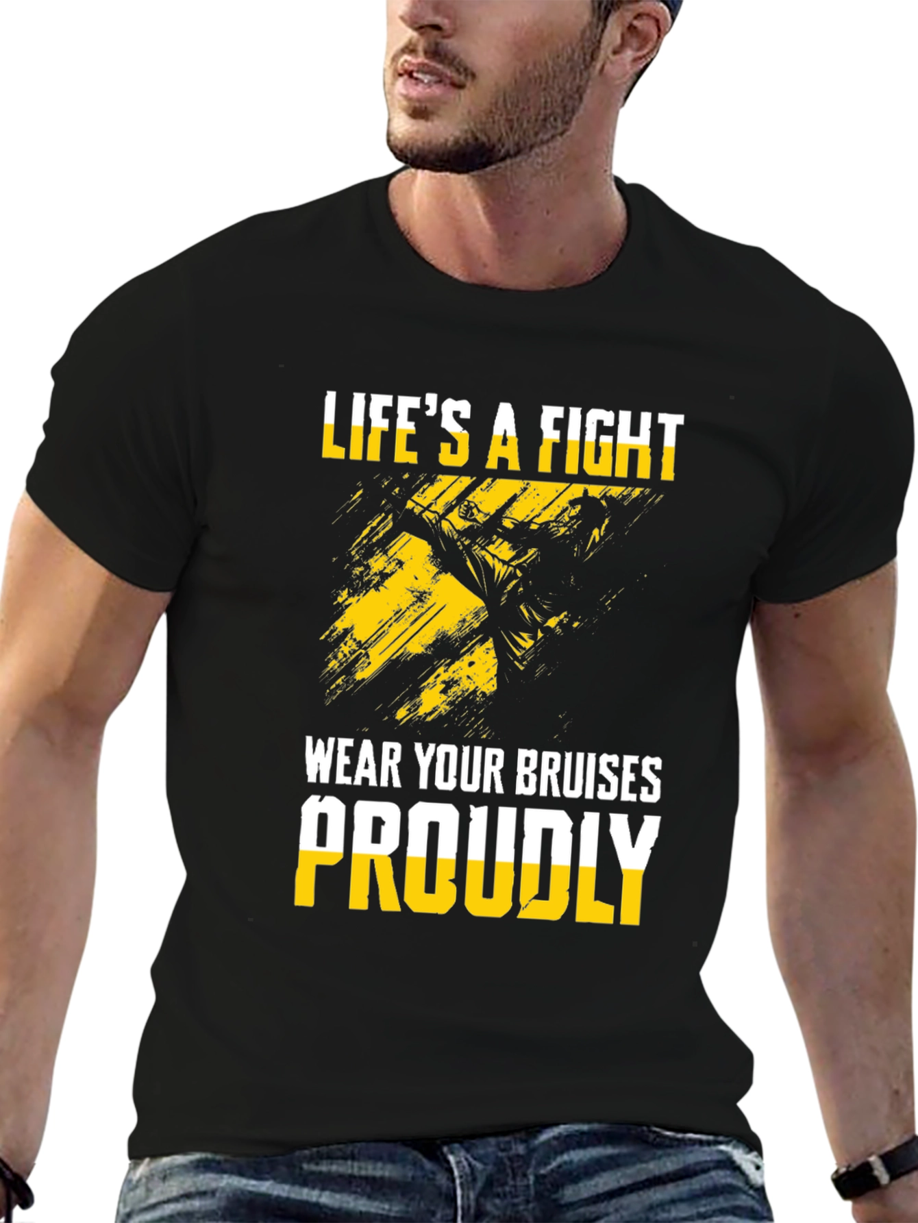 Lifes A Fight T-Shirt - Wear Your Bruises Proudly