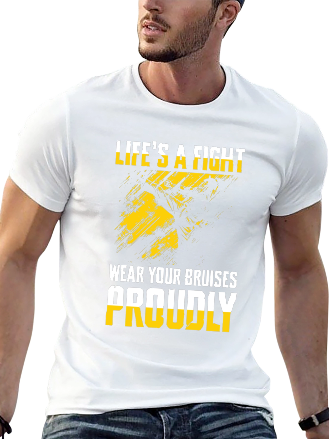 Lifes A Fight T-Shirt - Wear Your Bruises Proudly