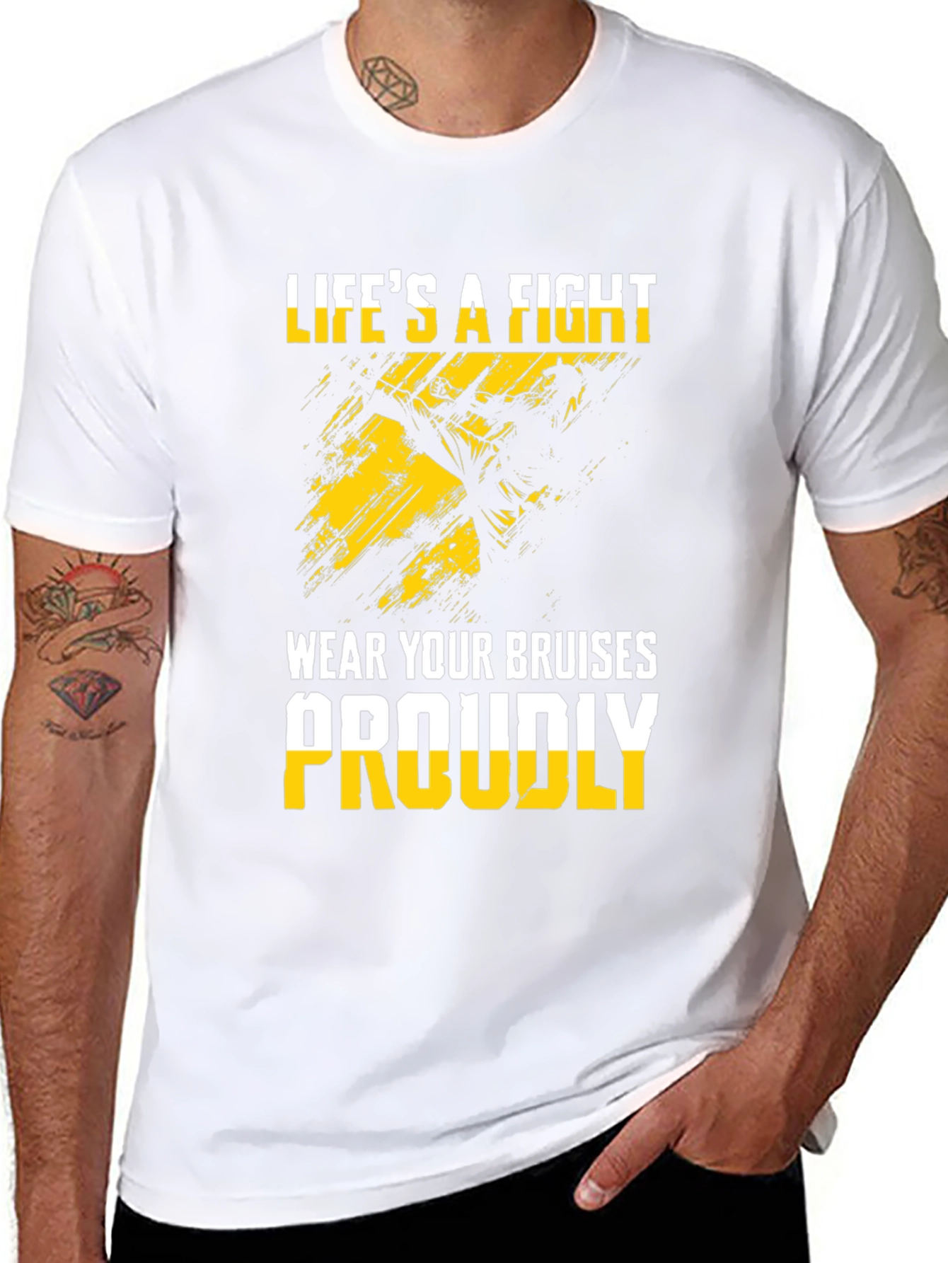 Lifes A Fight T-Shirt - Wear Your Bruises Proudly