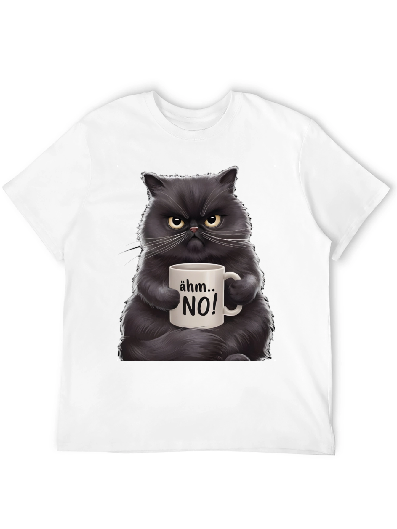 Grumpy Cat Coffee T-Shirt - Ähm... NO!