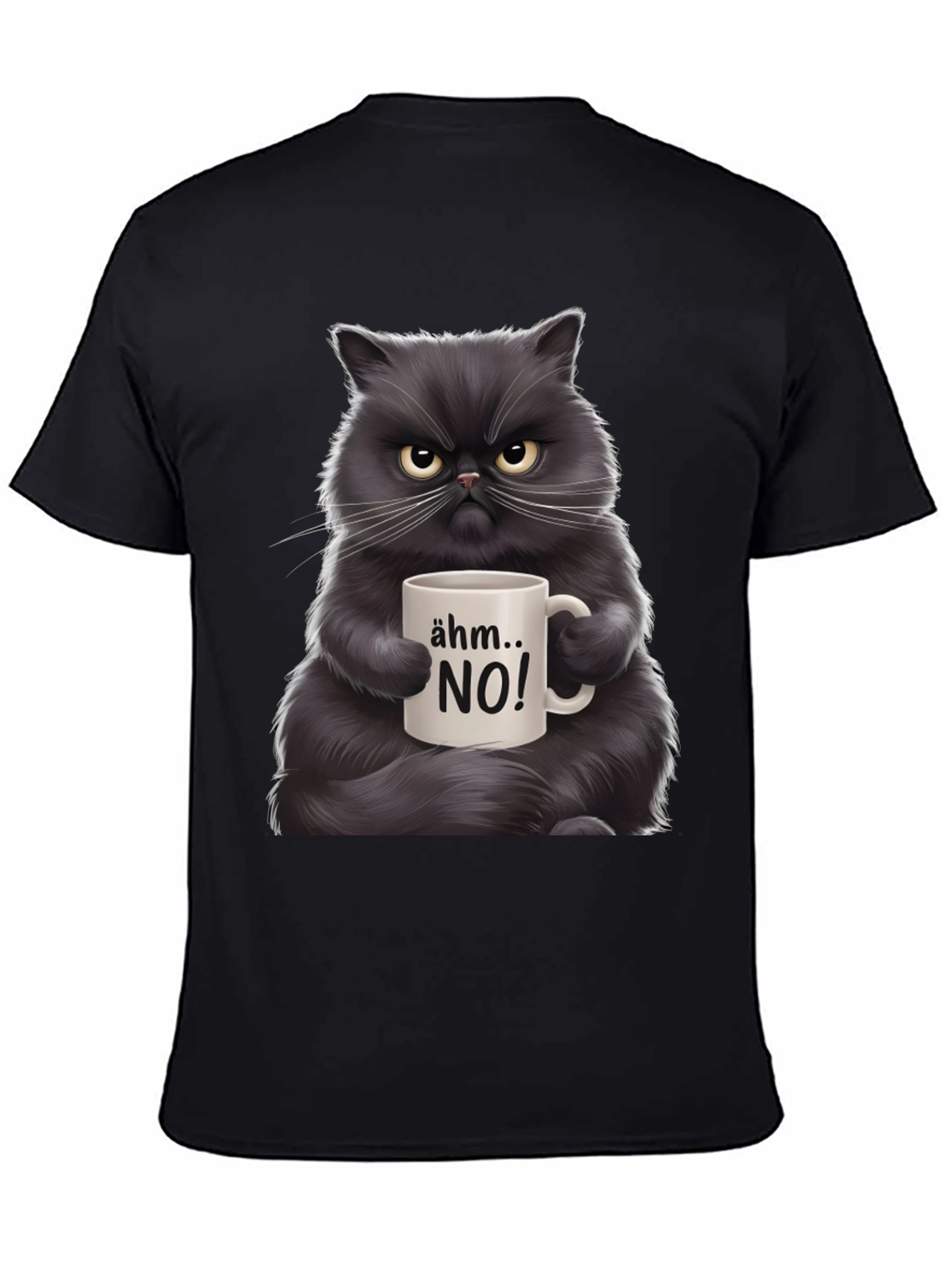 Grumpy Cat Coffee T-Shirt - Ähm... NO!