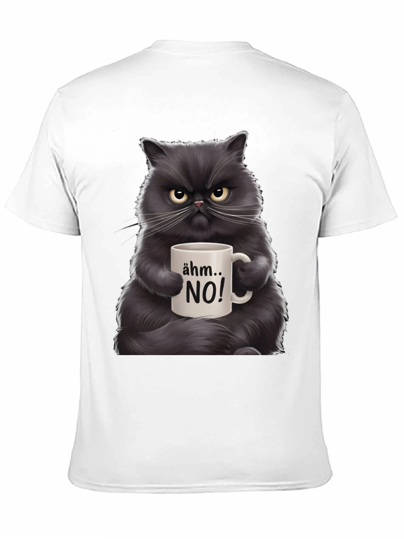 Grumpy Cat Coffee T-Shirt - Ähm... NO!