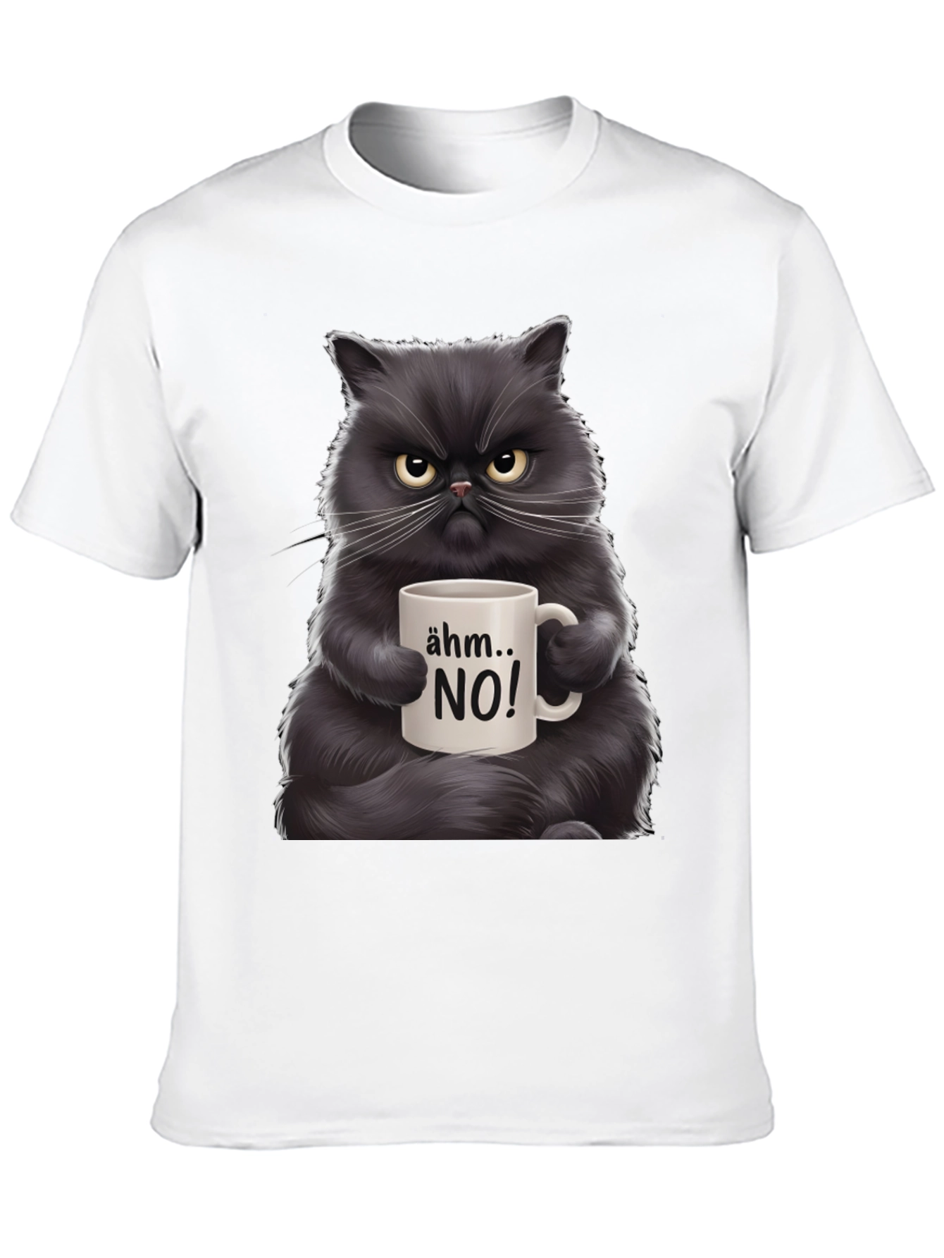 Grumpy Cat Coffee T-Shirt - Ähm... NO!